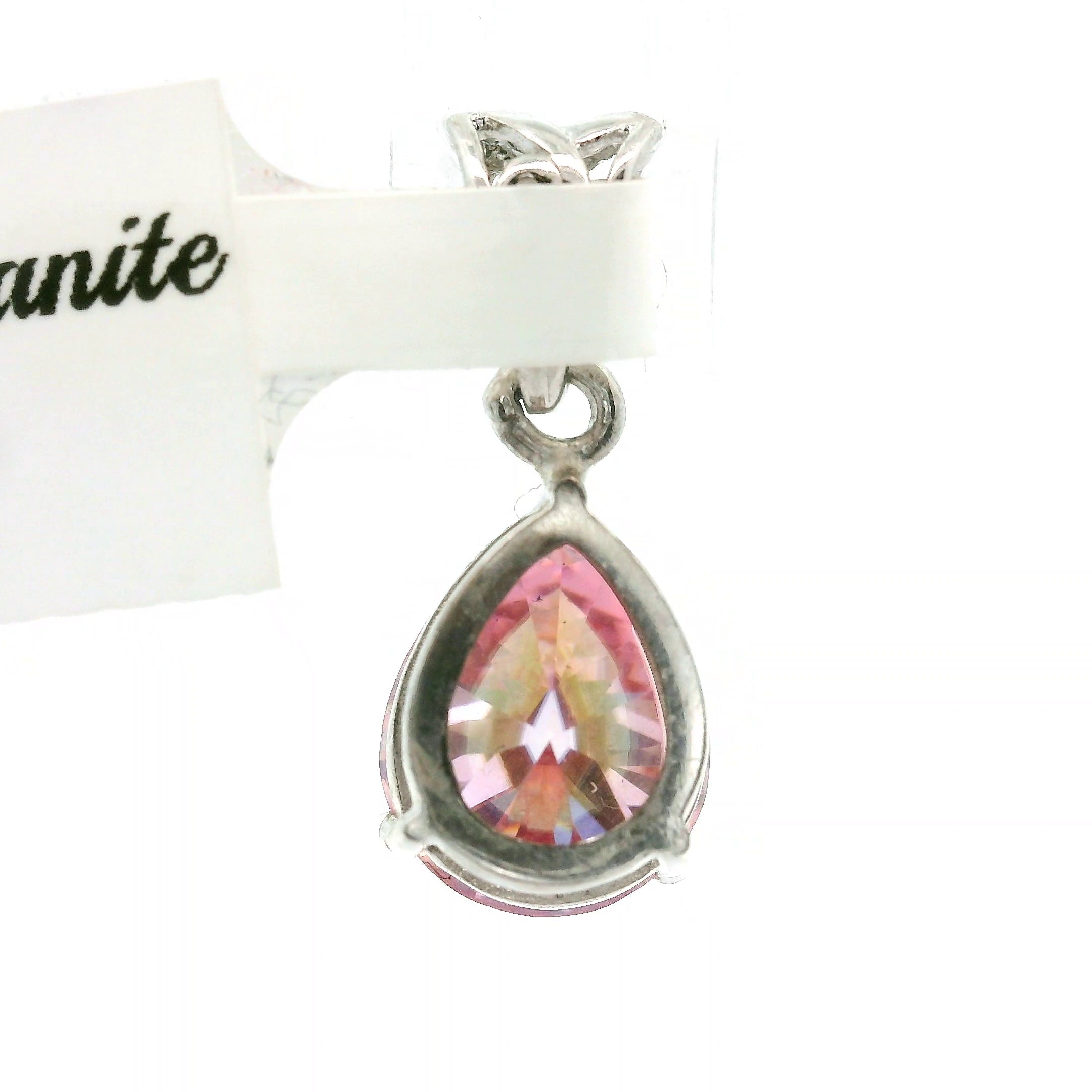 Pink Moissanite Pendant .925 Silver for Enlightenment, Inner Peace & Spiritual Transformation