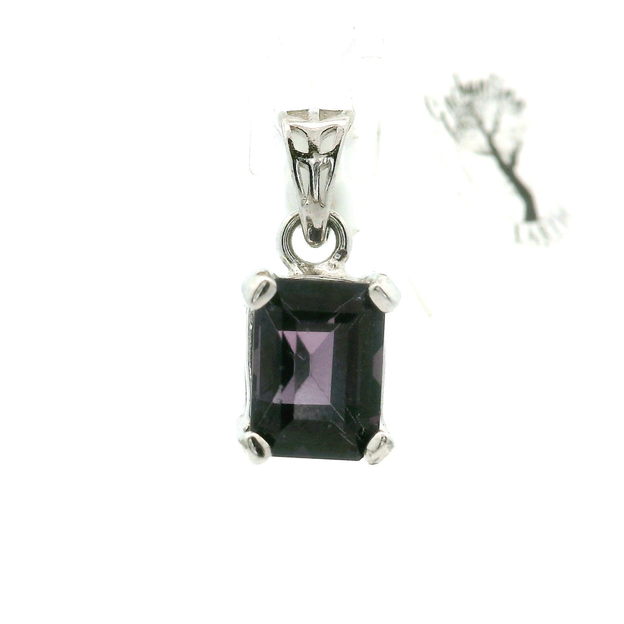 Purple Spinel Mini Pendant .925 Silver for Spirituality, Mystery, and Imagination