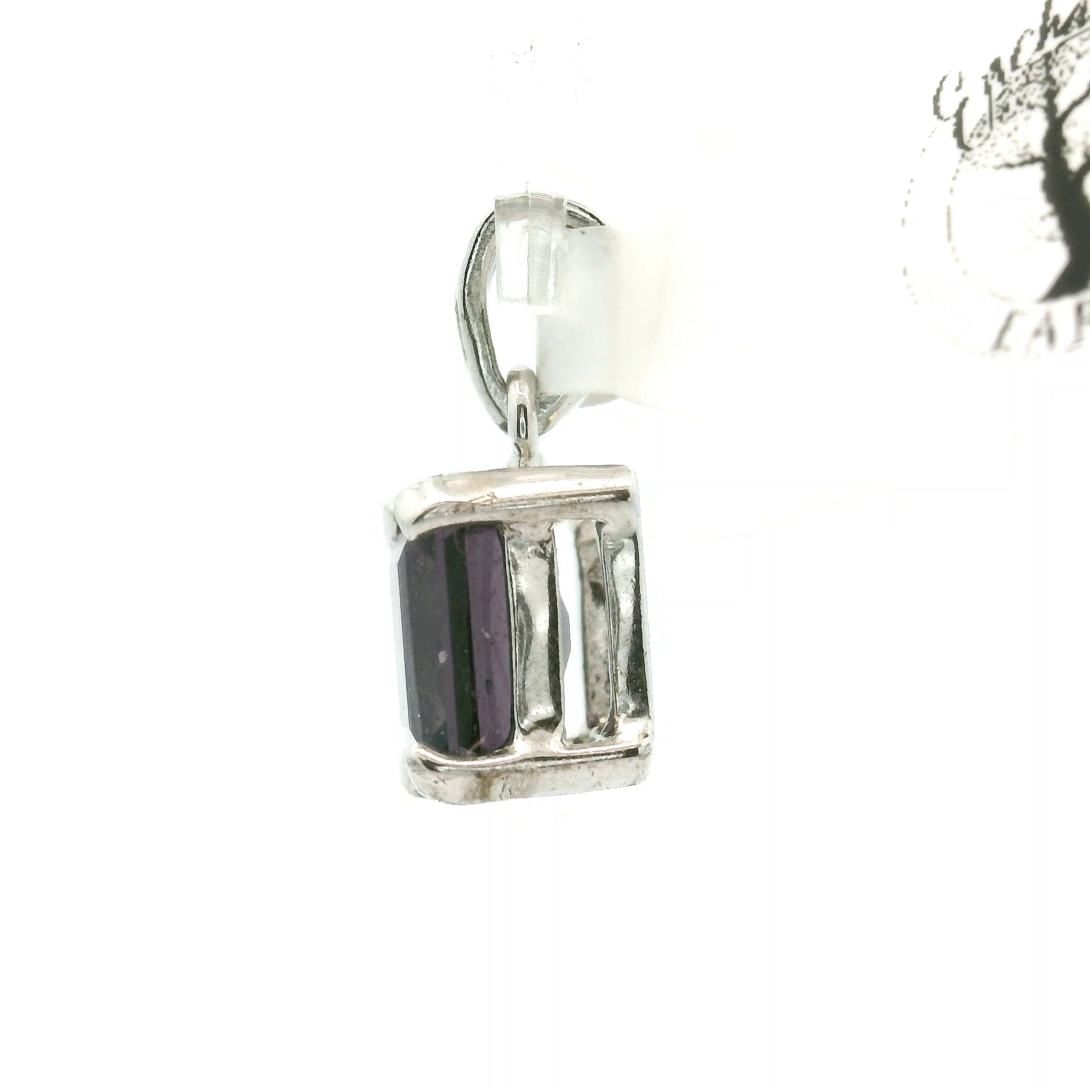 Purple Spinel Mini Pendant .925 Silver for Spirituality, Mystery, and Imagination