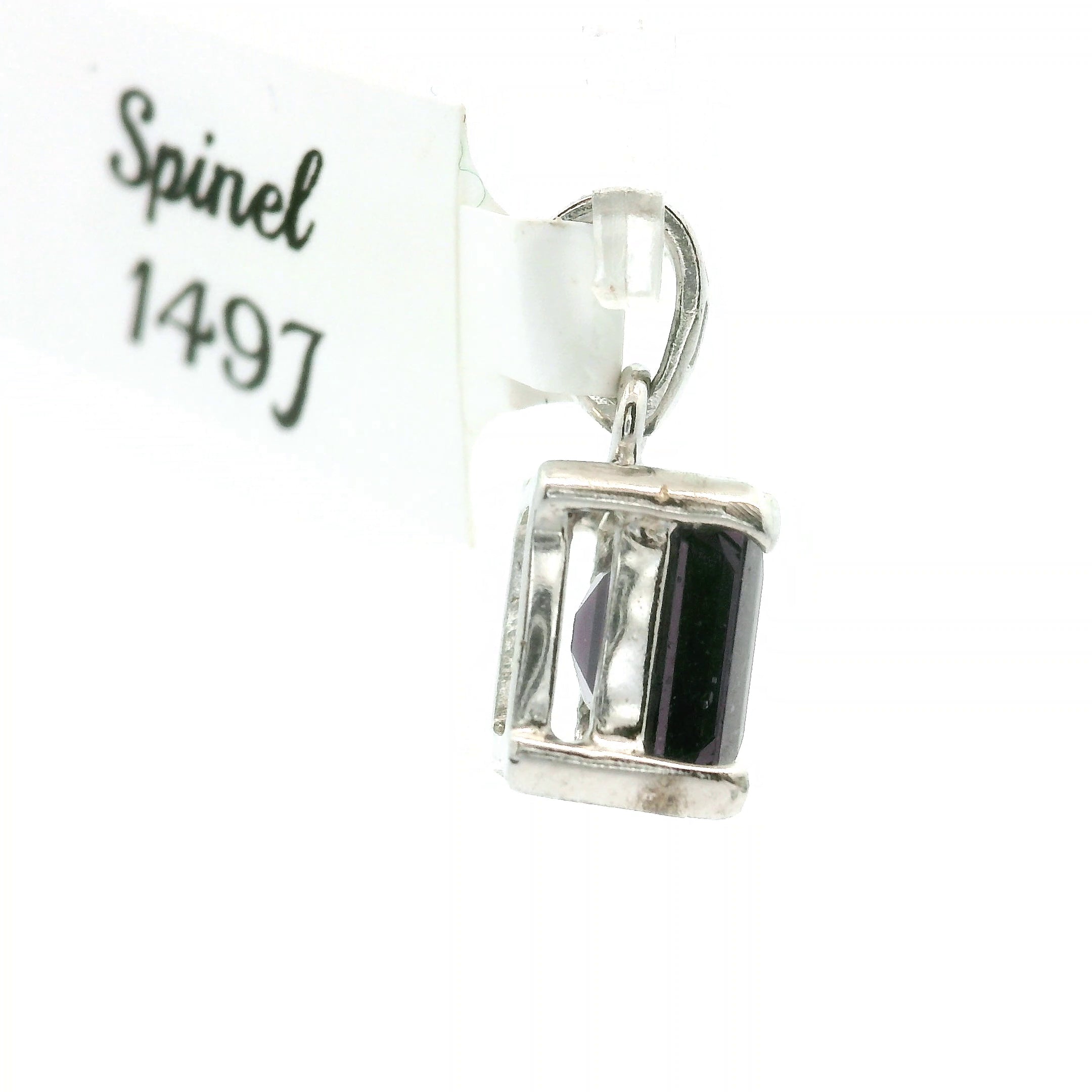 Purple Spinel Mini Pendant .925 Silver for Spirituality, Mystery, and Imagination