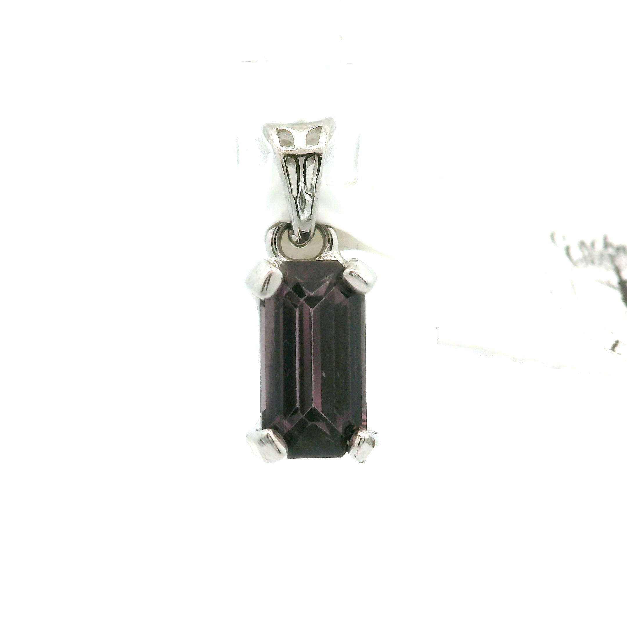 Purple Spinel Mini Pendant .925 Silver for Spirituality, Mystery, and Imagination