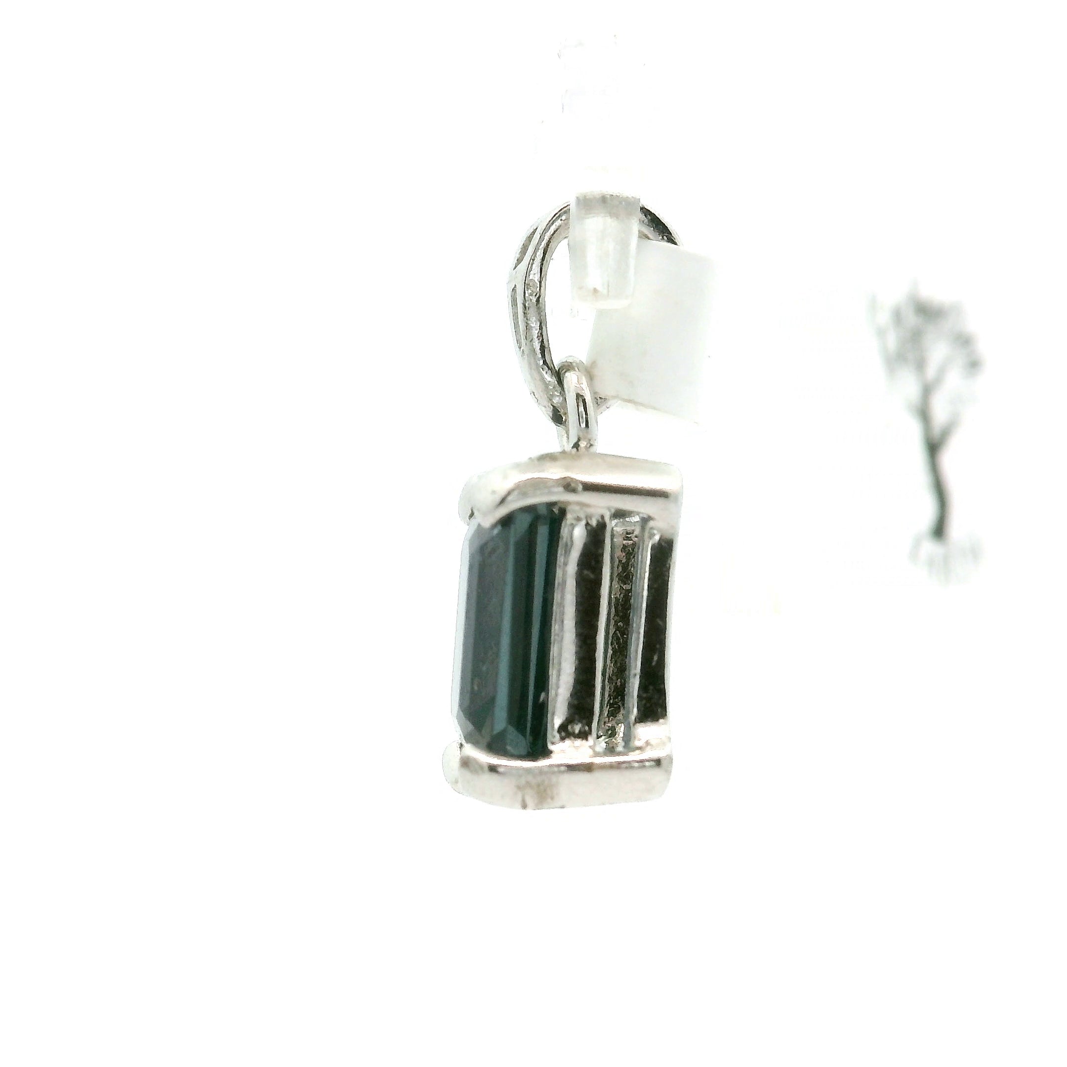 Indigo Spinel Mini Pendant .925 Silver for Integrity, Structure, and Intuition