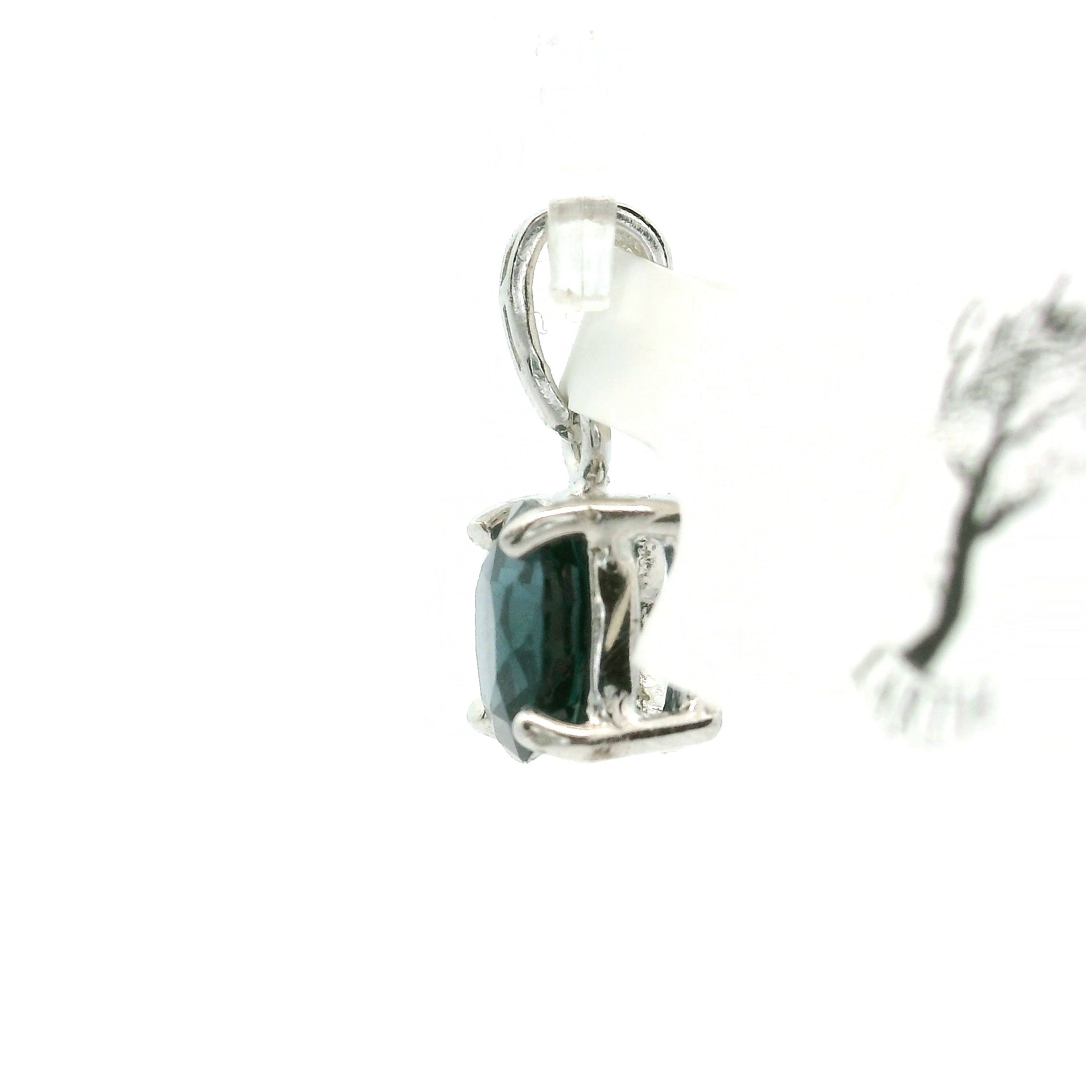 Indigo Spinel Mini Pendant .925 Silver for Integrity, Structure, and Intuition
