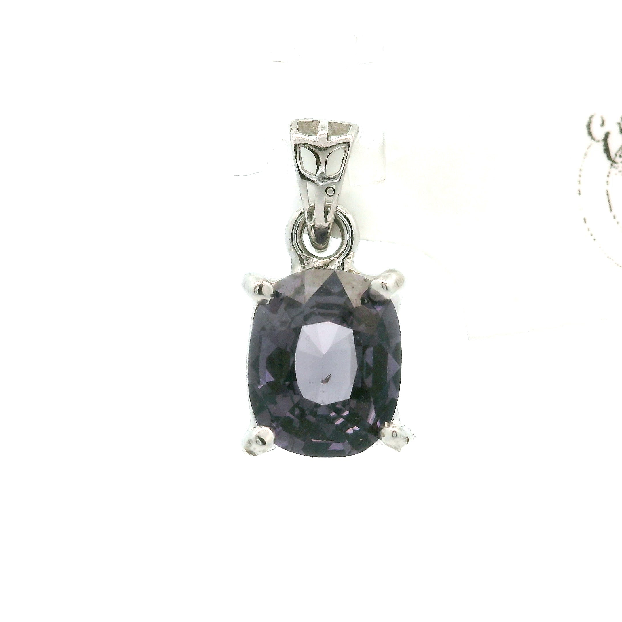 Smoky Purple Spinel Pendant .925 Silver for Emotional Healing, Love, Loyalty & Motivation
