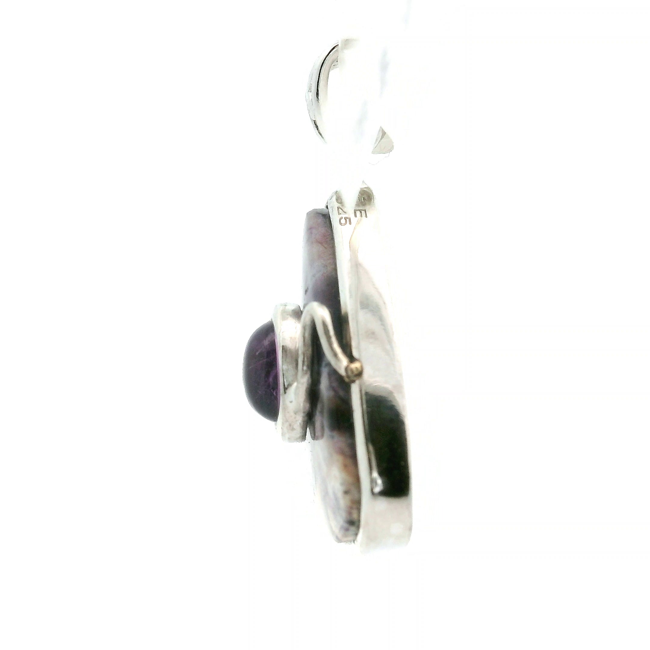Tiffany Stone and Amethyst Pendant .925 Silver for Harmonizing your Relationships and Pleasure
