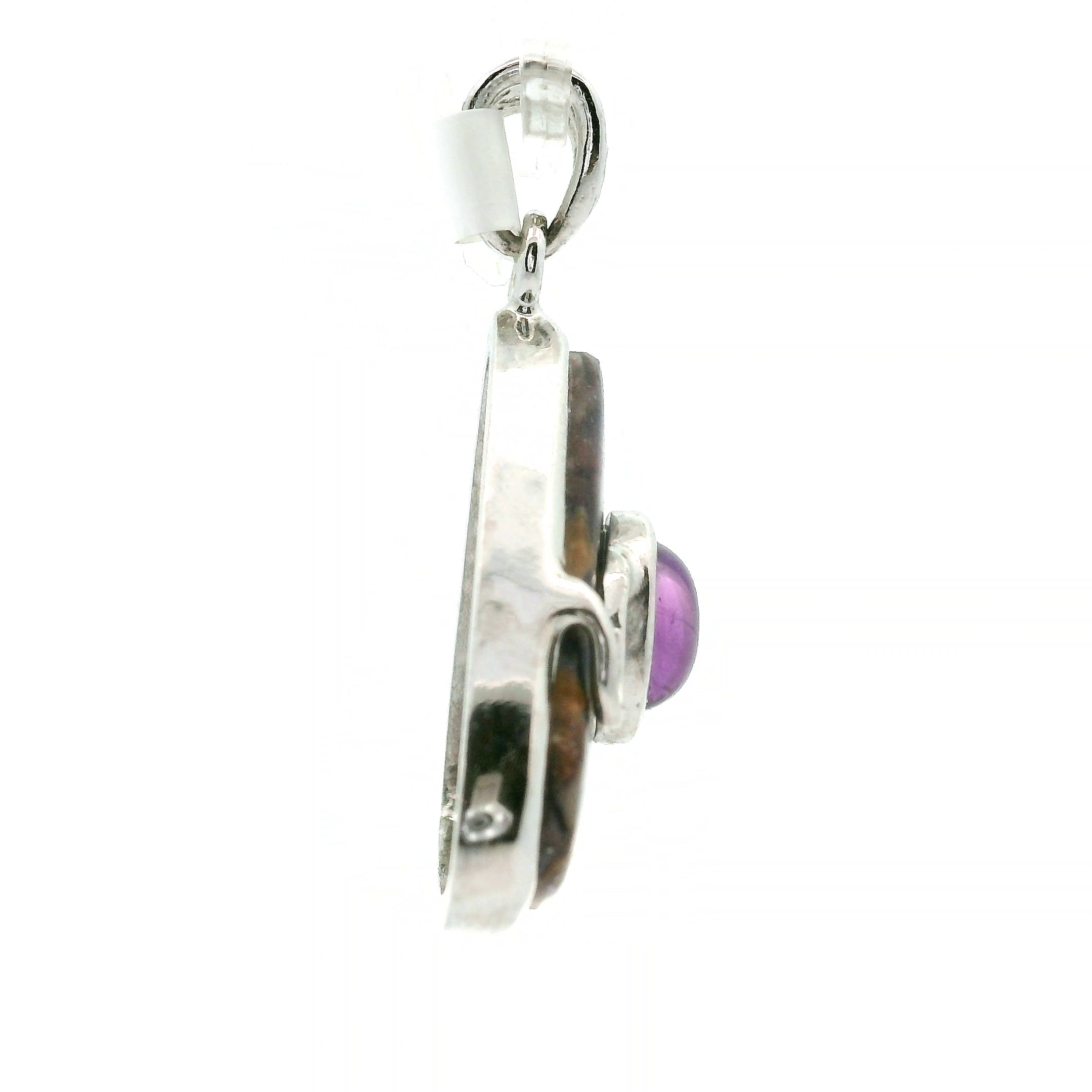 Tiffany Stone and Amethyst Pendant .925 Silver for Harmonizing your Relationships and Pleasure