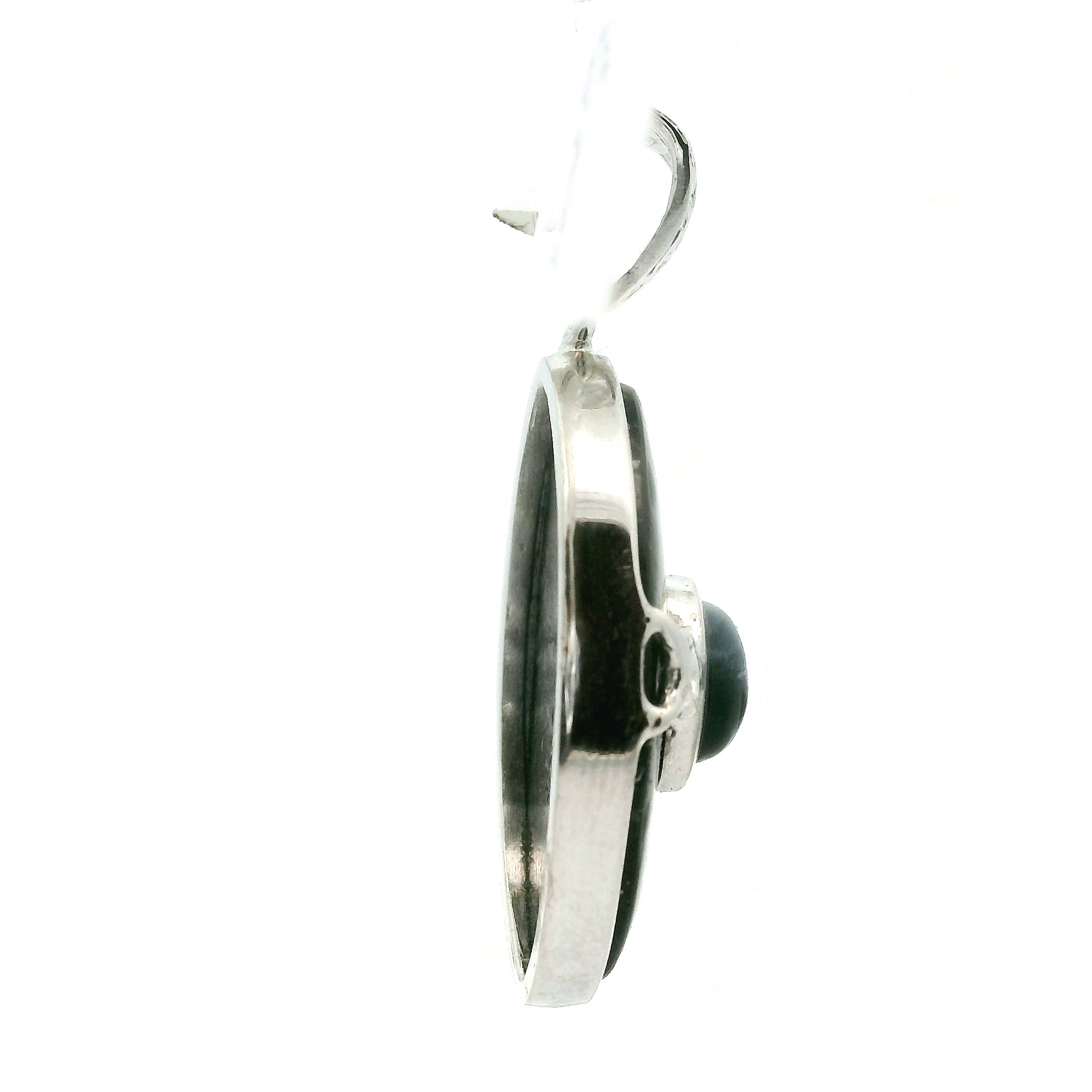Nuummite with Pietersite Pendant .925 Silver for Awareness, Communication and Meditation