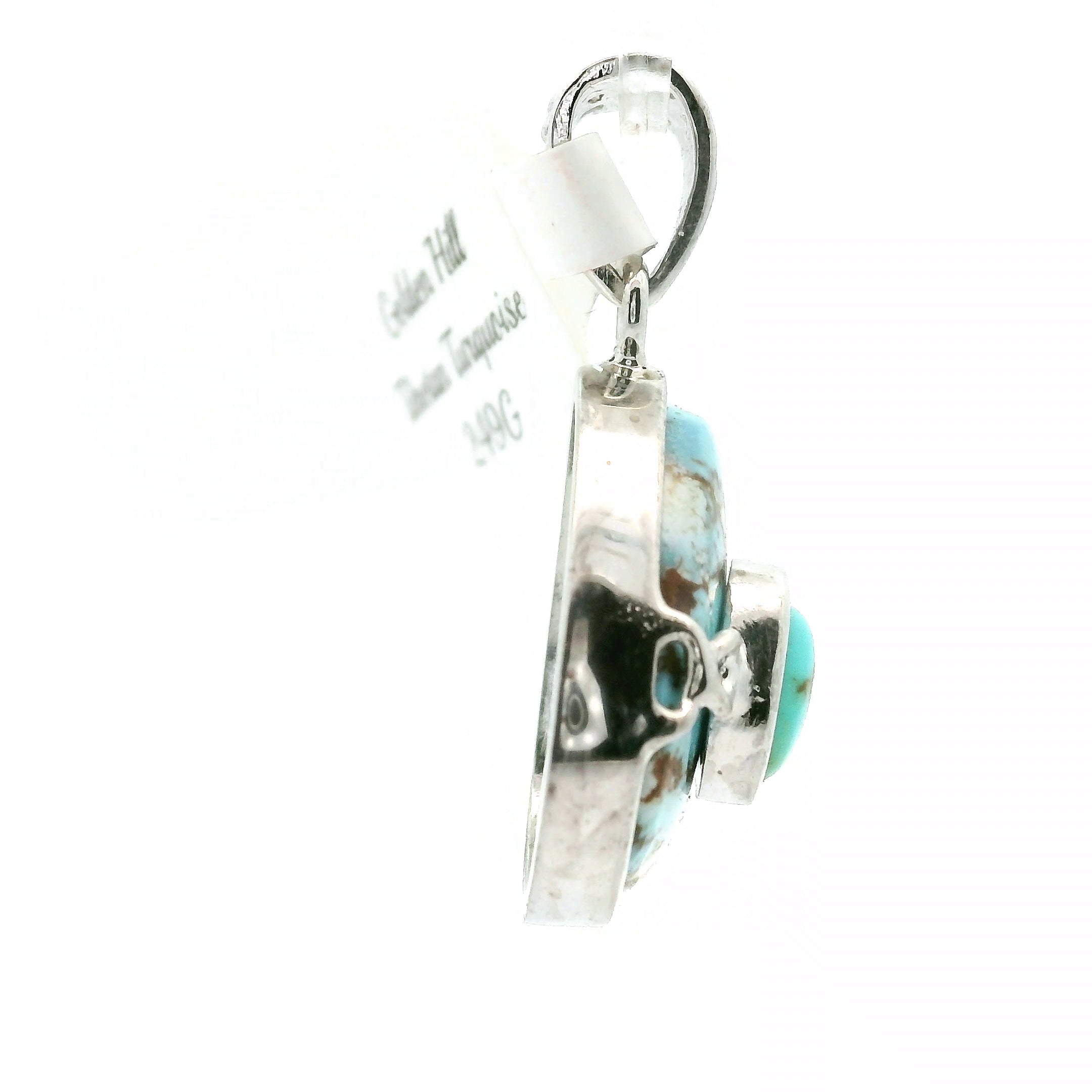 Golden Hill Turquoise Pendant for Good Luck, Prosperity and Protection