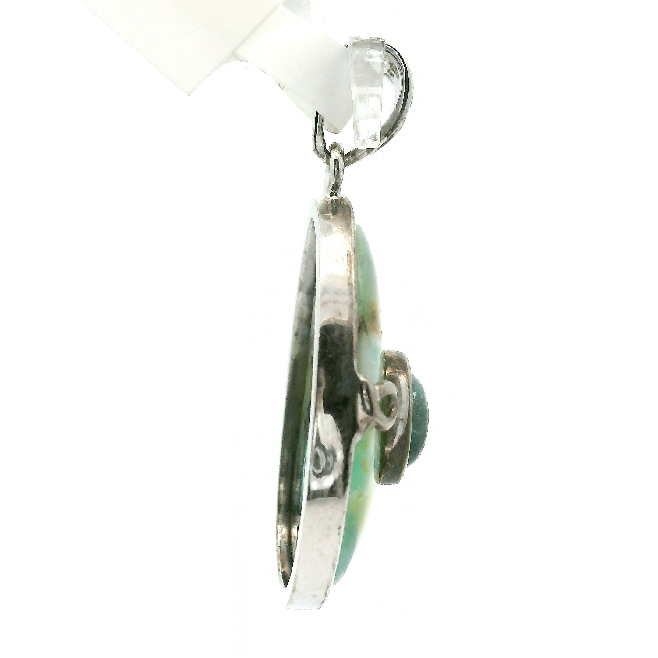 Blue Opal With Blue Apatite Pendant .925 Silver for Encouraging Surrender to the Divine Will