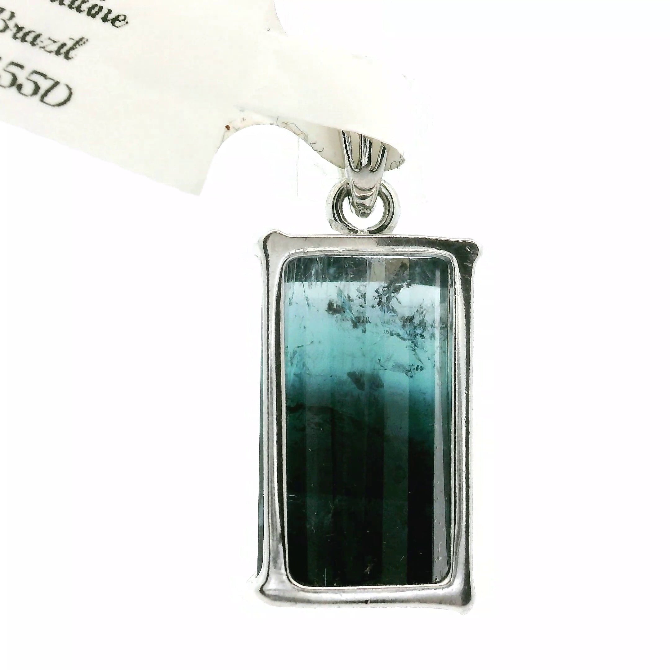 Twilight Tourmaline Pendant .925 Silver for Spiritual Growth, Intuition and Renewal