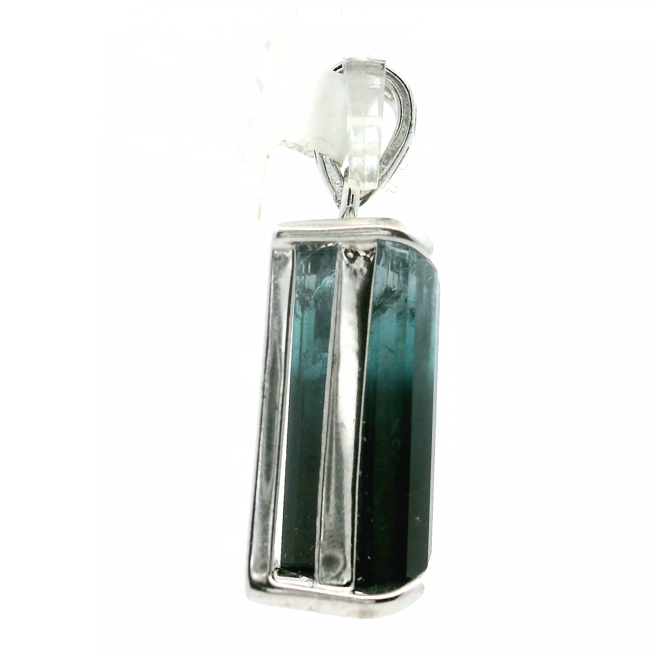 Twilight Tourmaline Pendant .925 Silver for Spiritual Growth, Intuition and Renewal