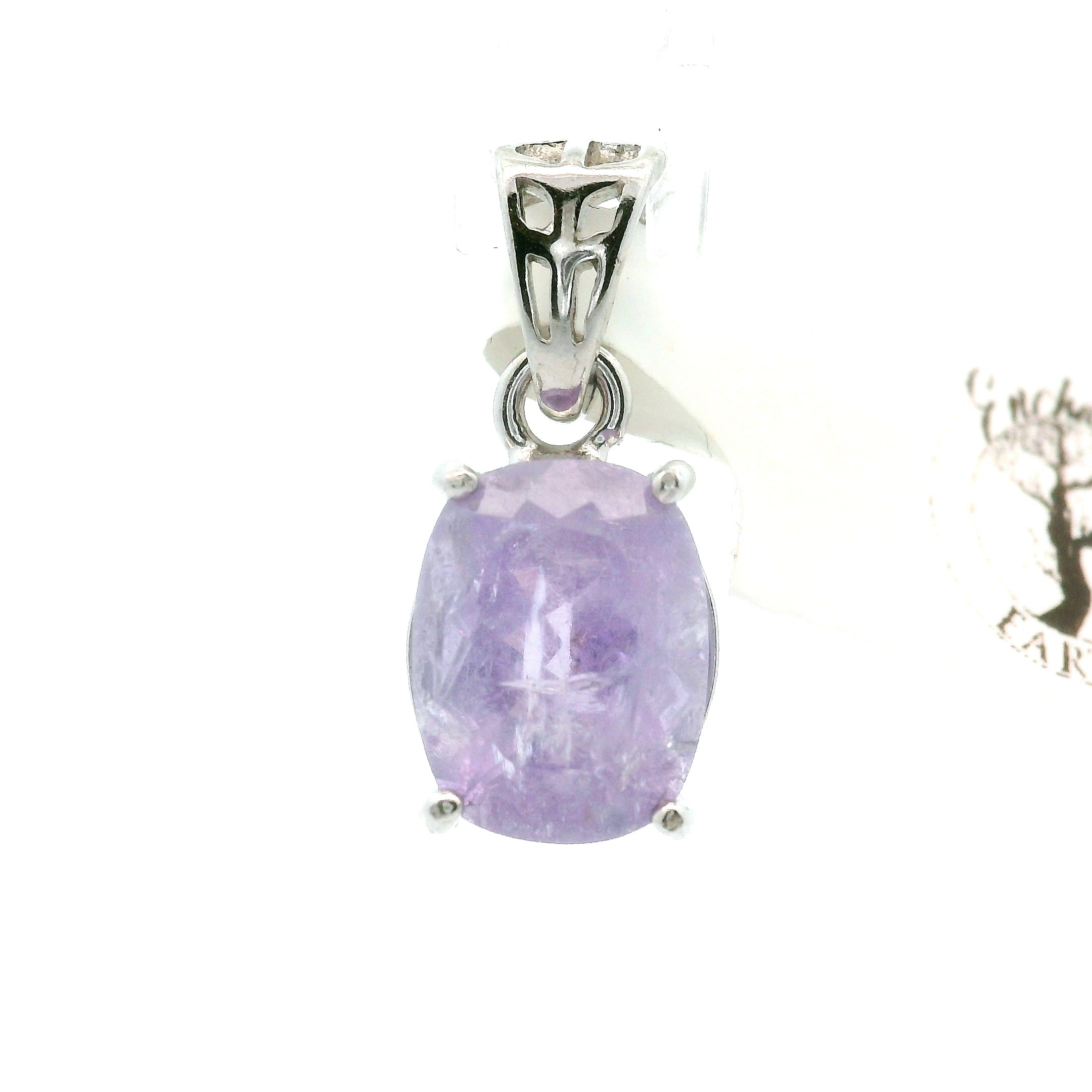 Purple Apatite Pendant .925 Silver for Connection with Angels, Ancestors and Spirit Guides