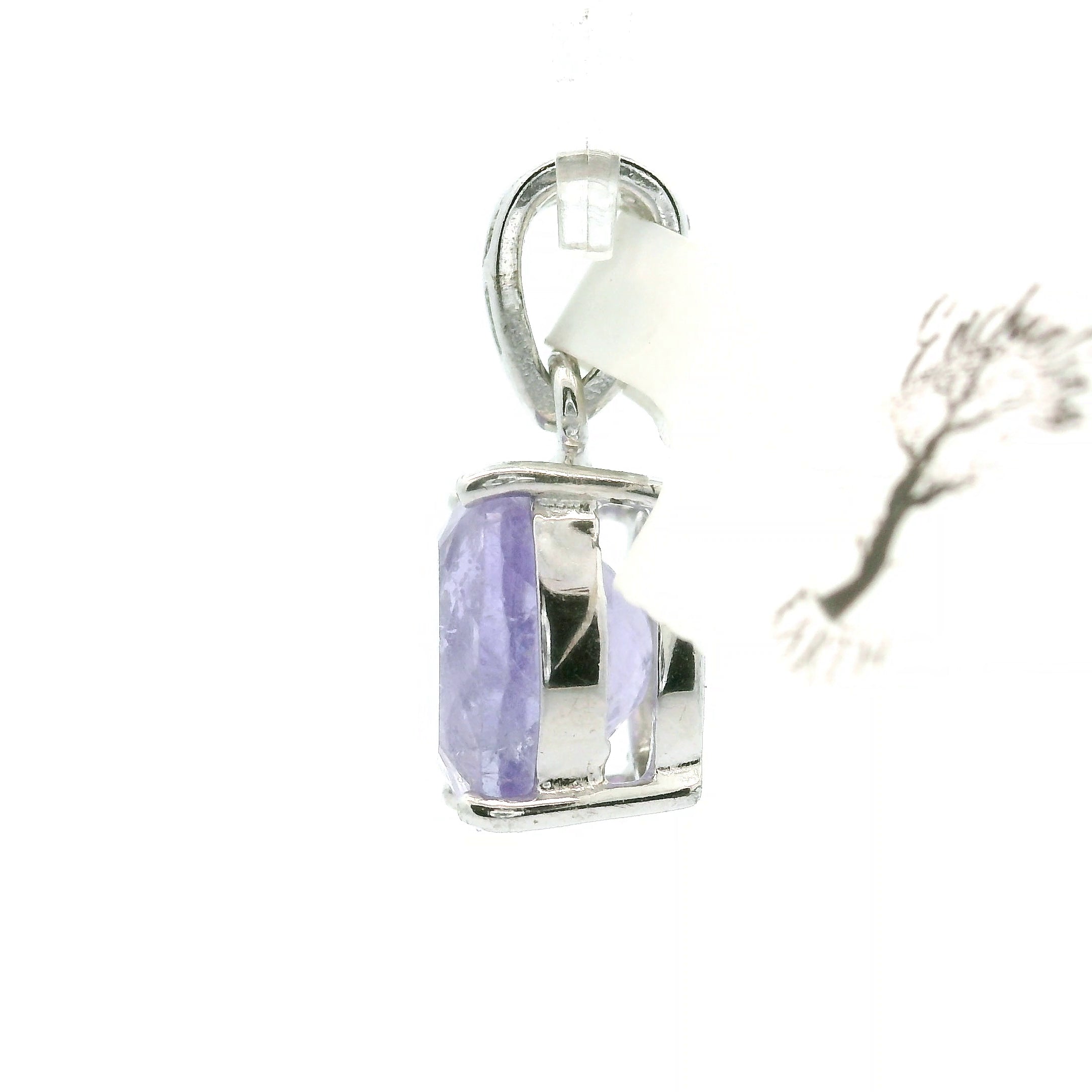 Purple Apatite Pendant .925 Silver for Connection with Angels, Ancestors and Spirit Guides