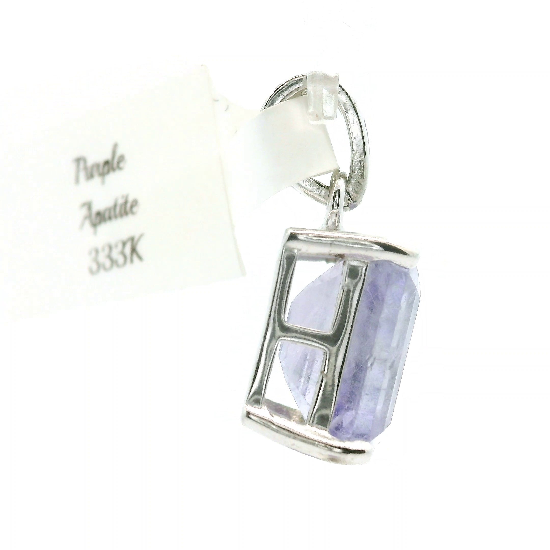 Purple Apatite Pendant .925 Silver for Connection with Angels, Ancestors and Spirit Guides