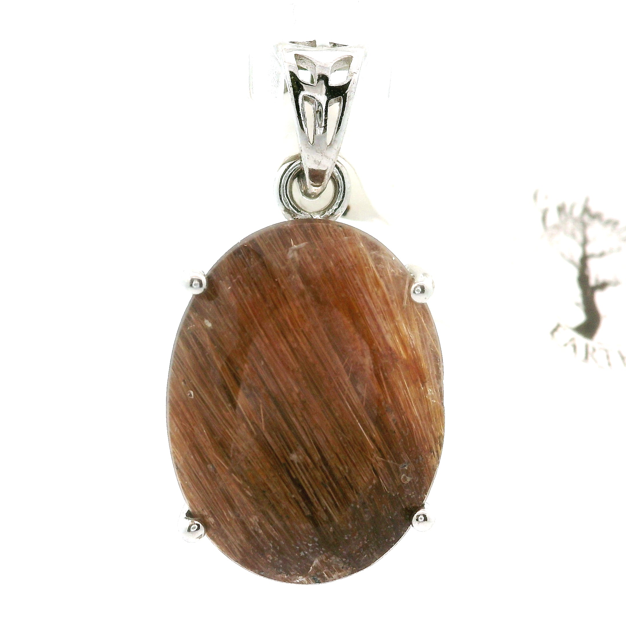 Copper Rutile Pendant .925 Silver for Accelerating Intentions and Manifesting