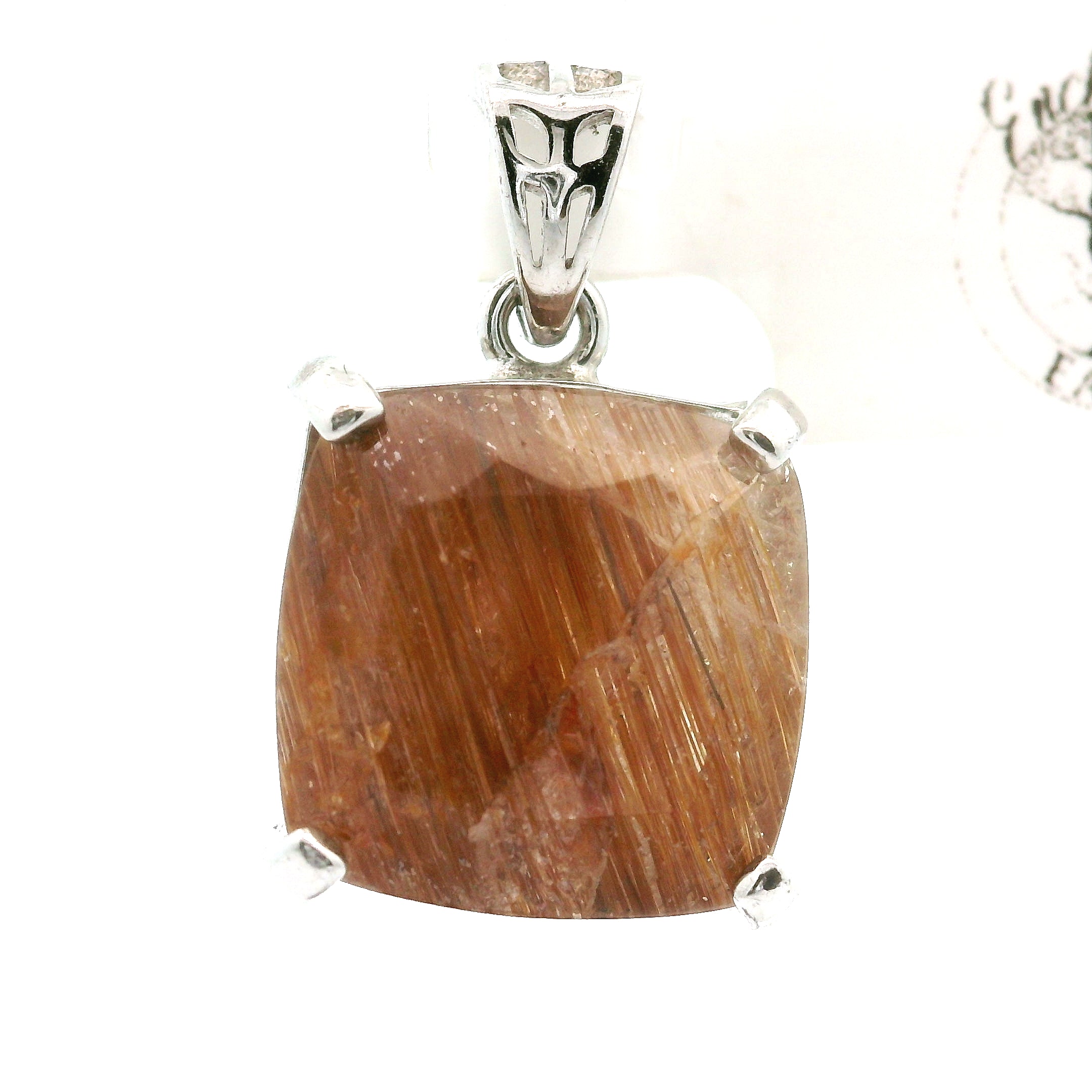 Copper Rutile Pendant .925 Silver for Accelerating Intentions and Manifesting