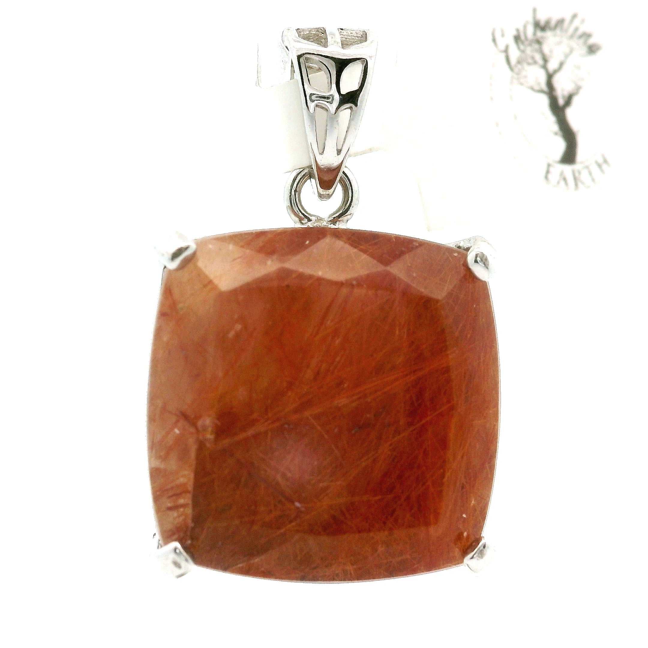 Copper Rutile Pendant .925 Silver for Accelerating Intentions and Manifesting