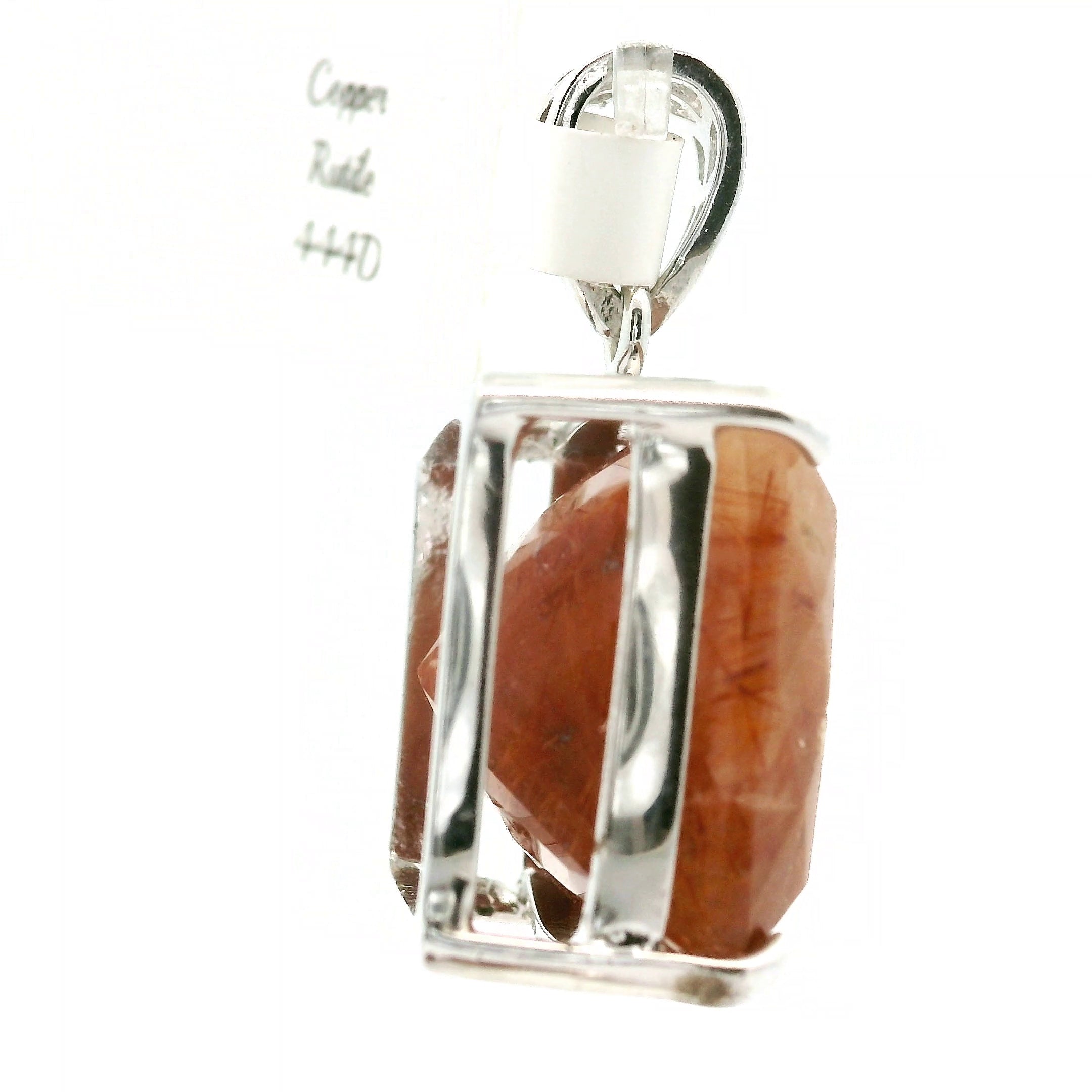 Copper Rutile Pendant .925 Silver for Accelerating Intentions and Manifesting