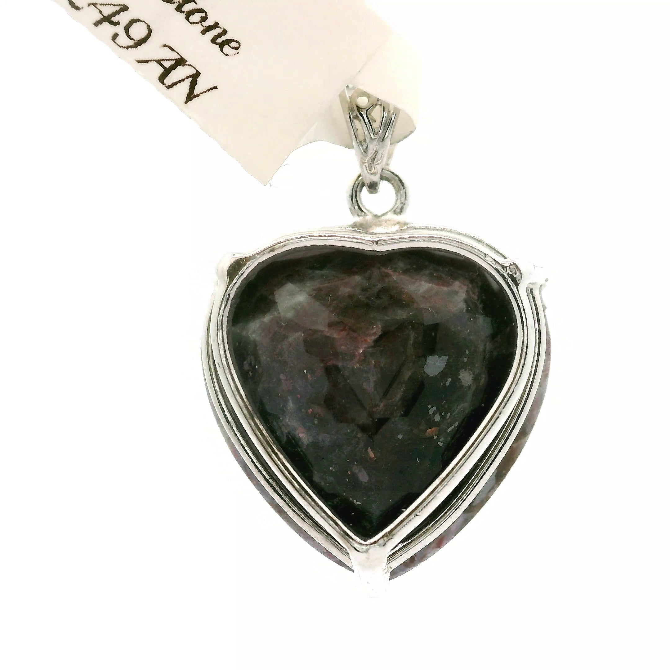 Iolite Sunstone Radiant Cut Pendant .925 Silver for Confidence and Clear Vision