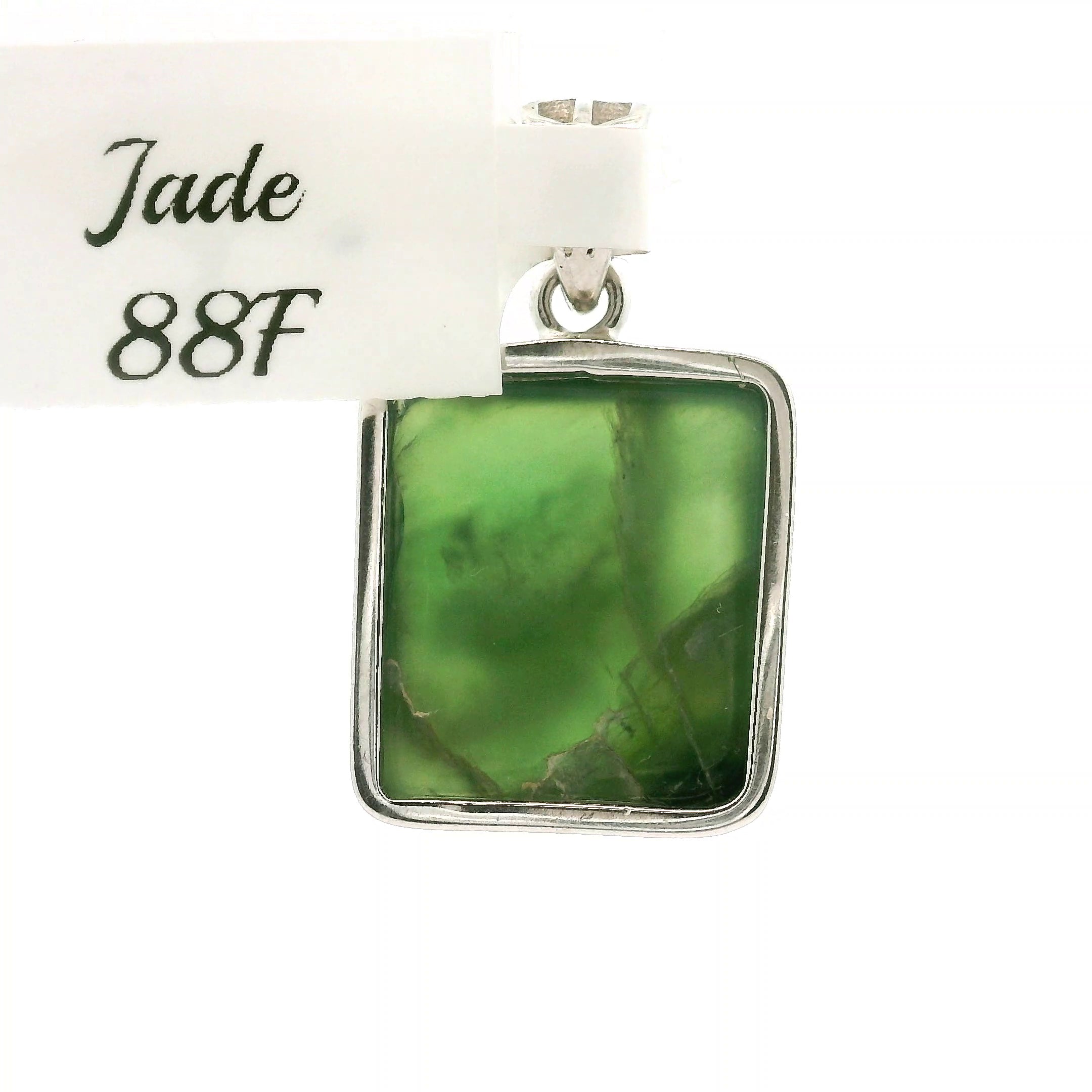 Jade Pendant .925 Silver for Abundance, Good Luck, Joy and Protection