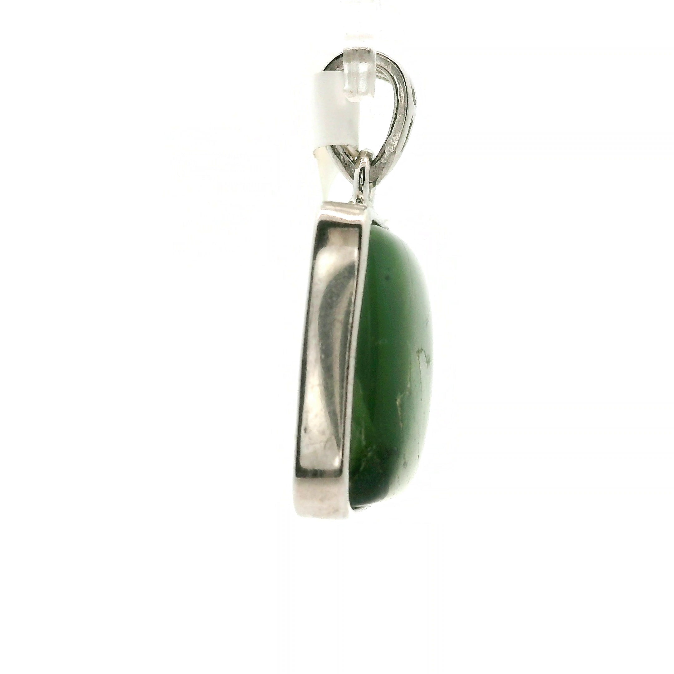Jade Pendant .925 Silver for Abundance, Good Luck, Joy and Protection