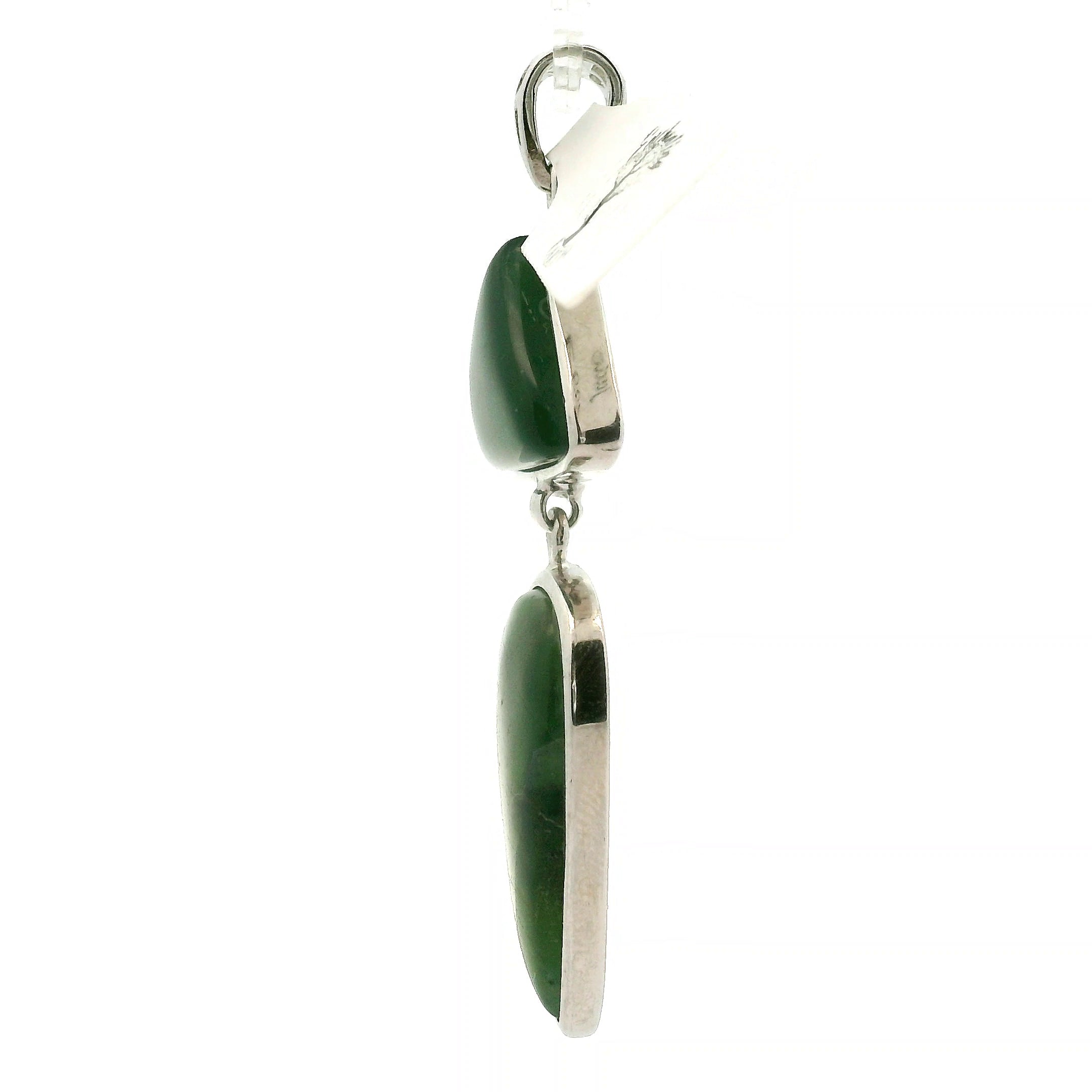 Jade Multi-Stone Pendant .925 Silver for Abundance, Good Luck, Joy and Protection