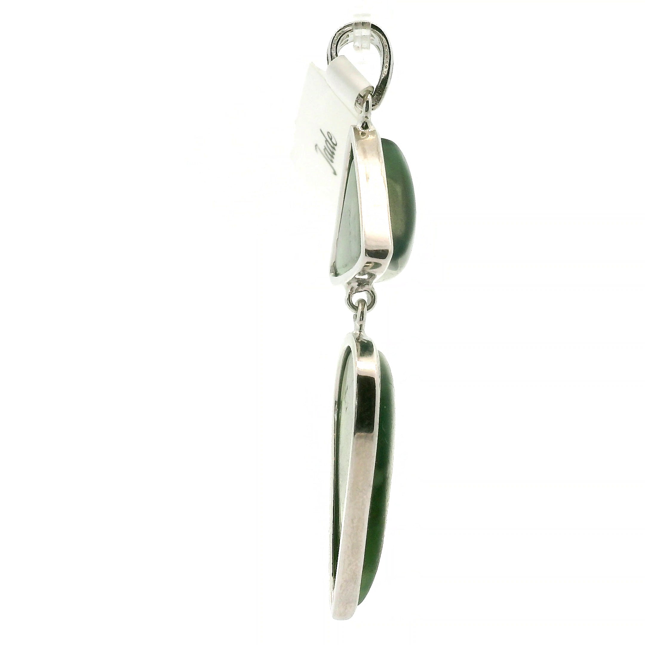 Jade Multi-Stone Pendant .925 Silver for Abundance, Good Luck, Joy and Protection