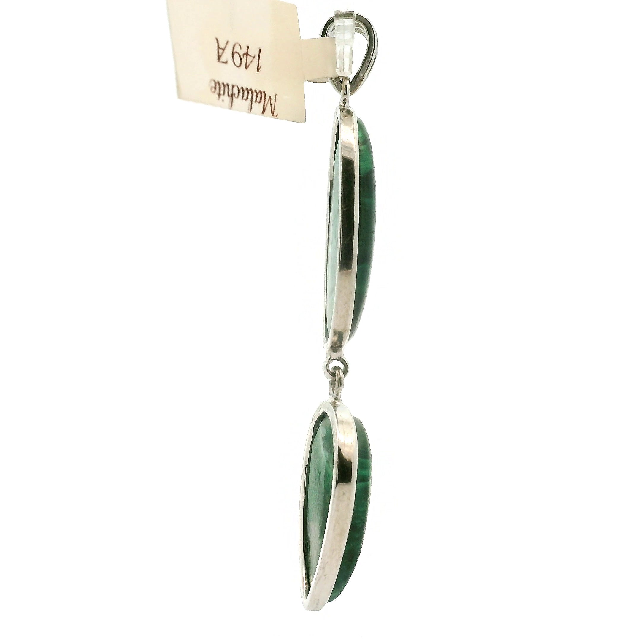 Malachite Multi-Stone Pendant .925 Silver for Abundance, Luck and Transformation