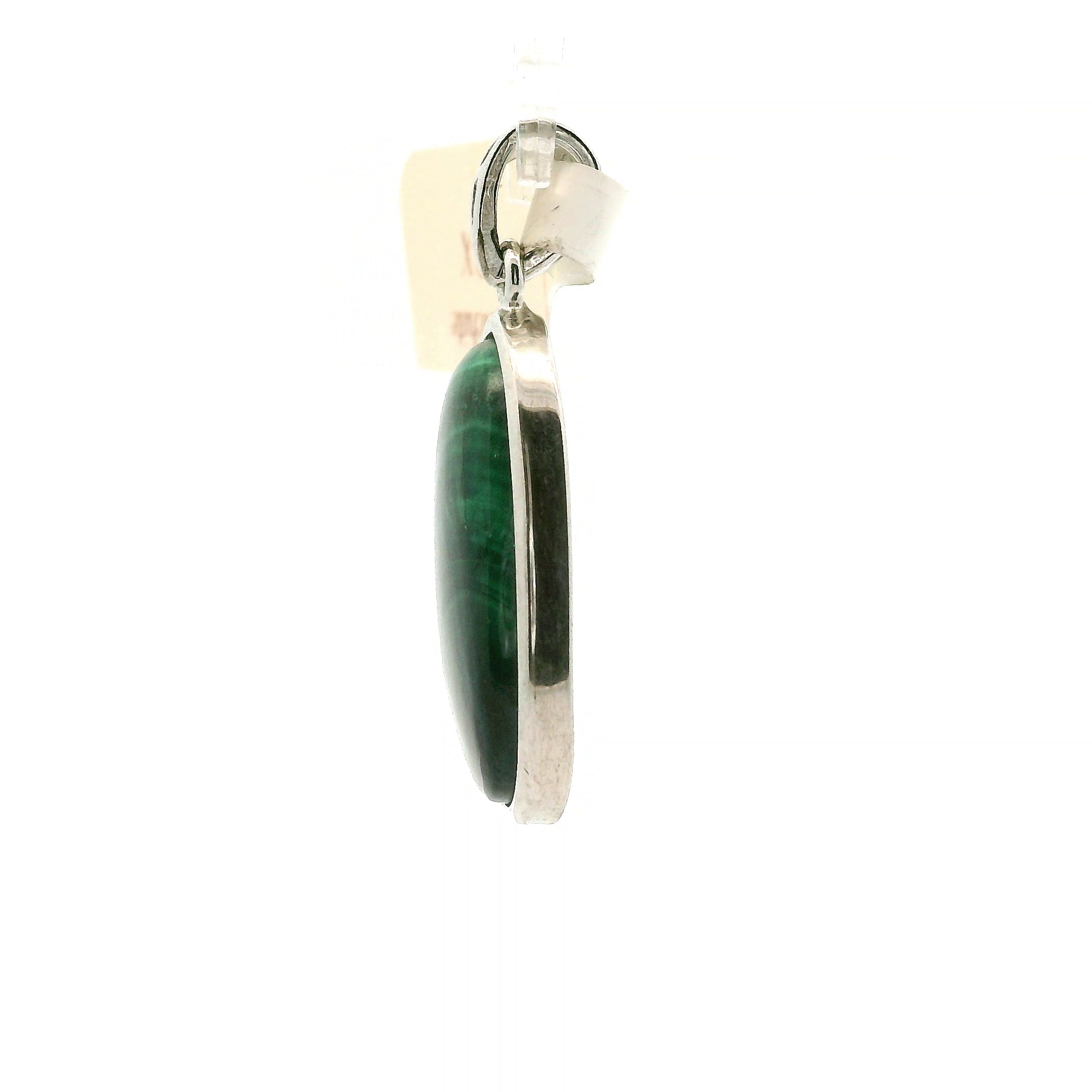 Malachite Pendant .925 Silver for Abundance, Luck and Transformation