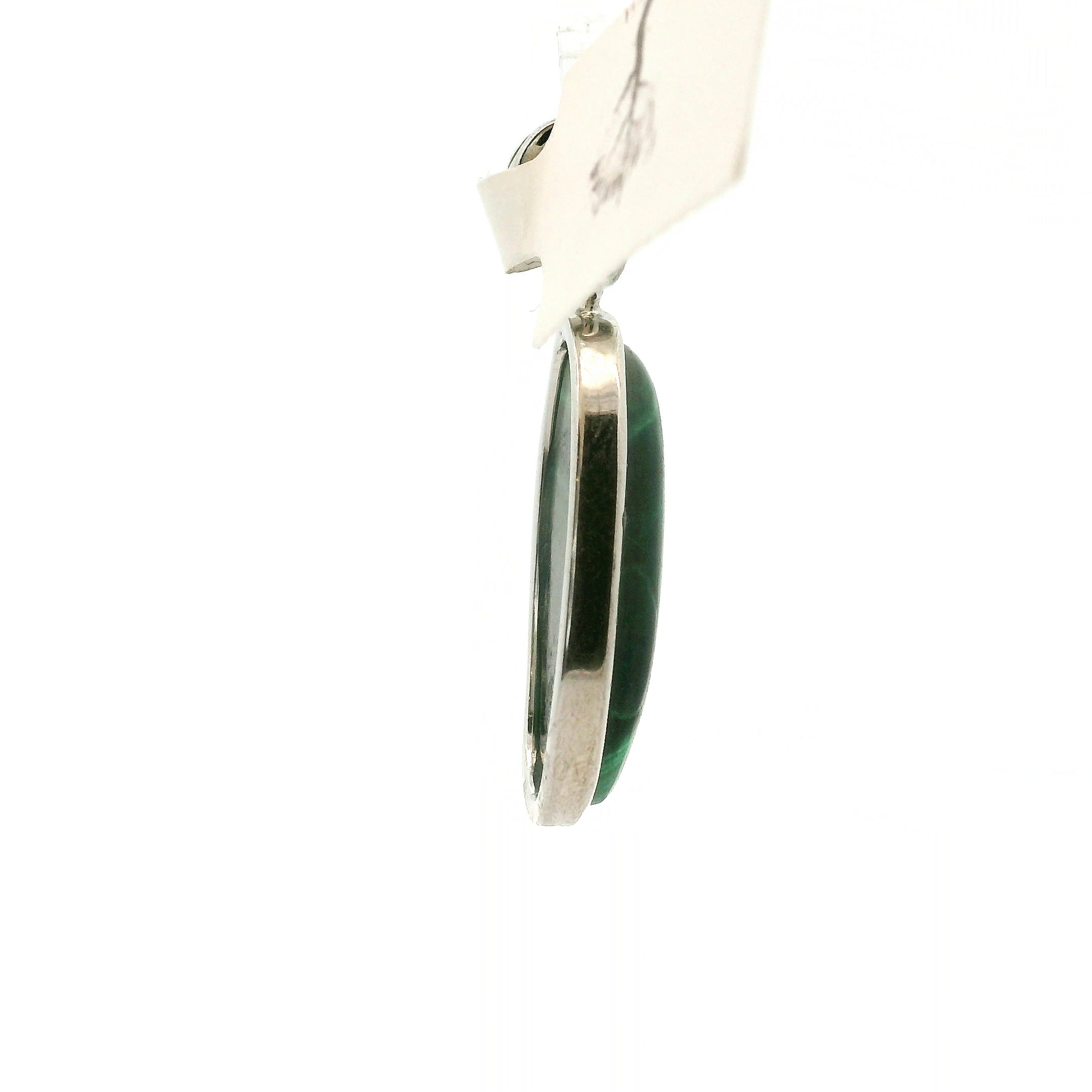 Malachite Pendant .925 Silver for Abundance, Luck and Transformation