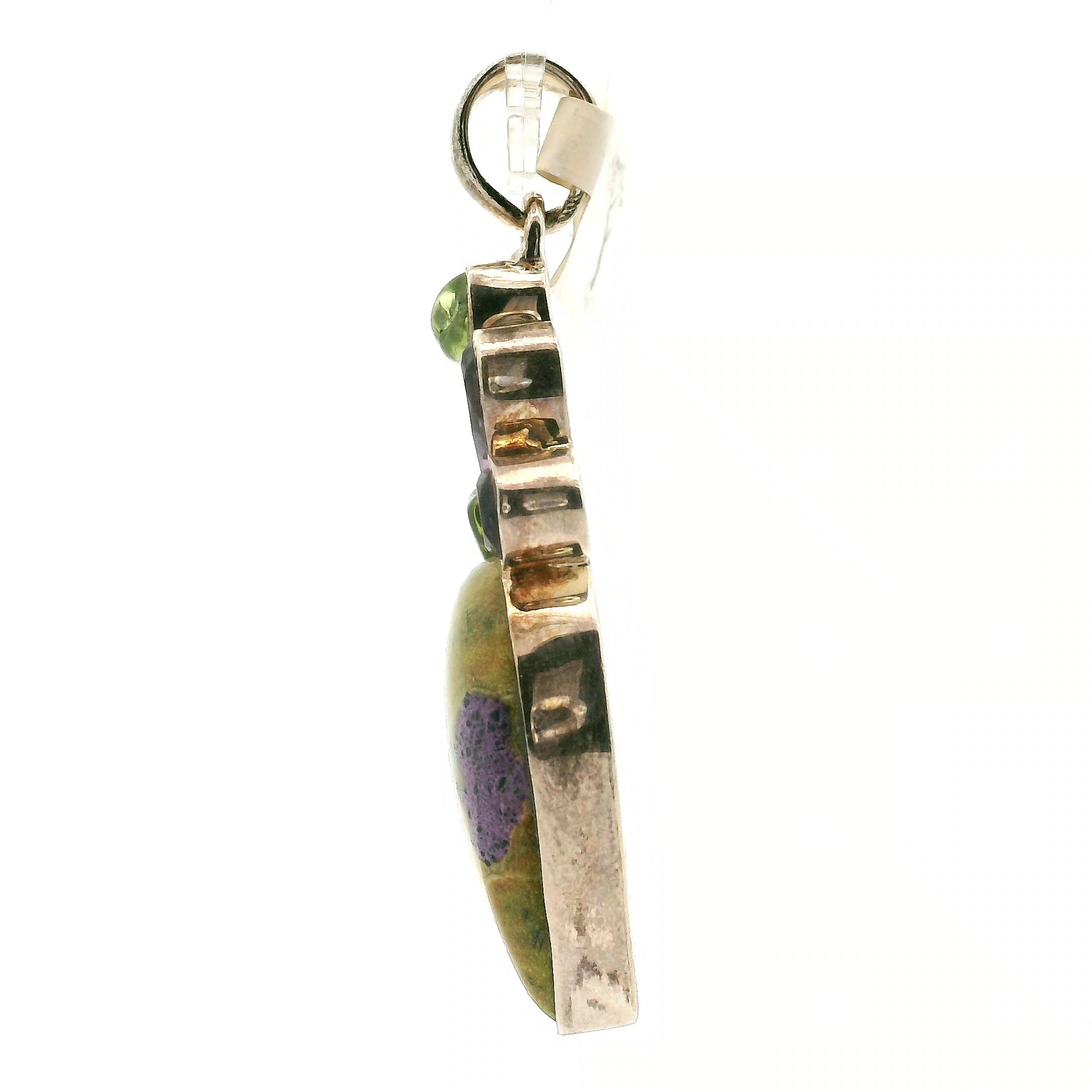Atlantisite Amethyst and Peridot Pendant for Awareness, Emotional Maturity & Improved Self Esteem