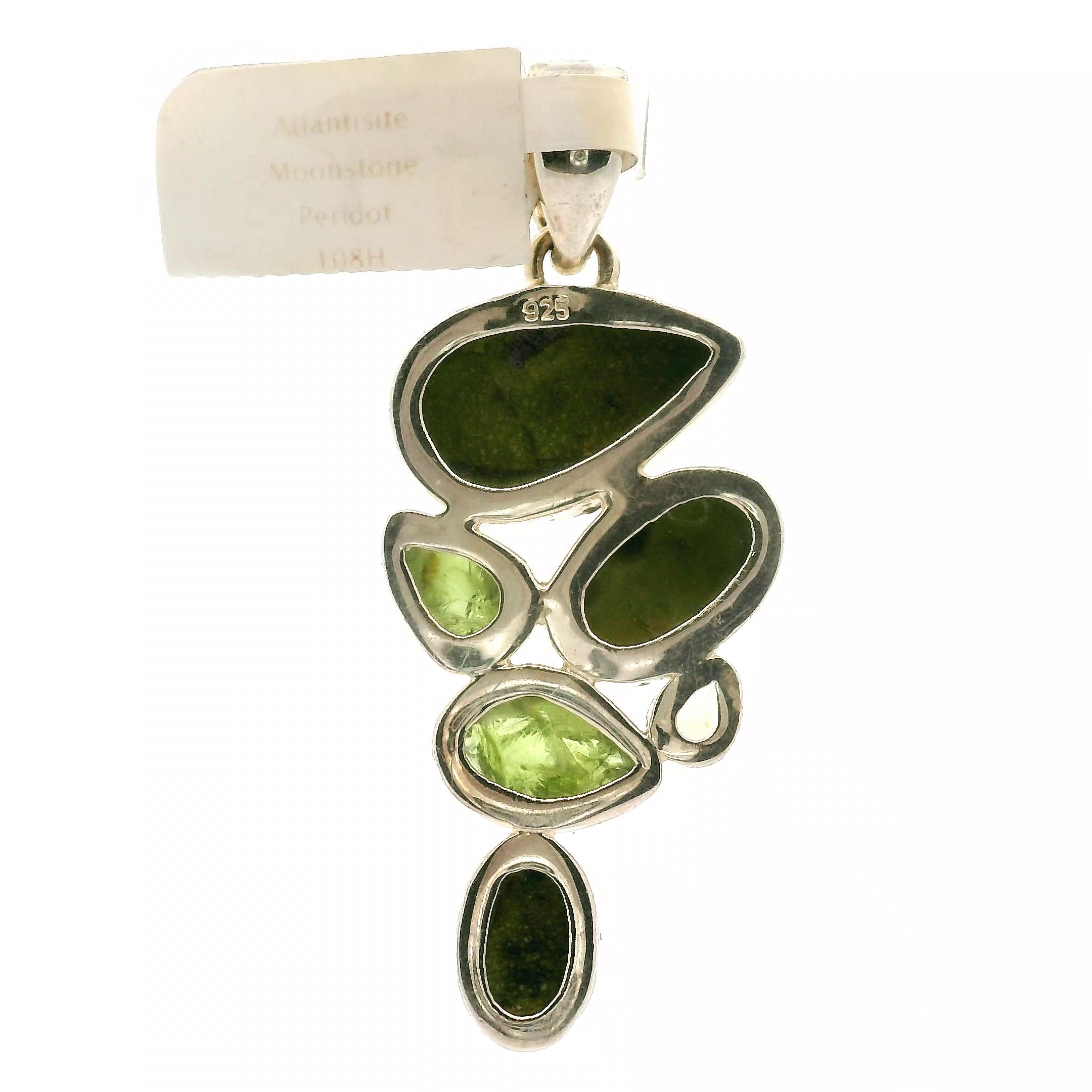 Atlantisite Peridot and Moonstone Pendant for Awareness, Emotional Maturity & Improved Self Esteem