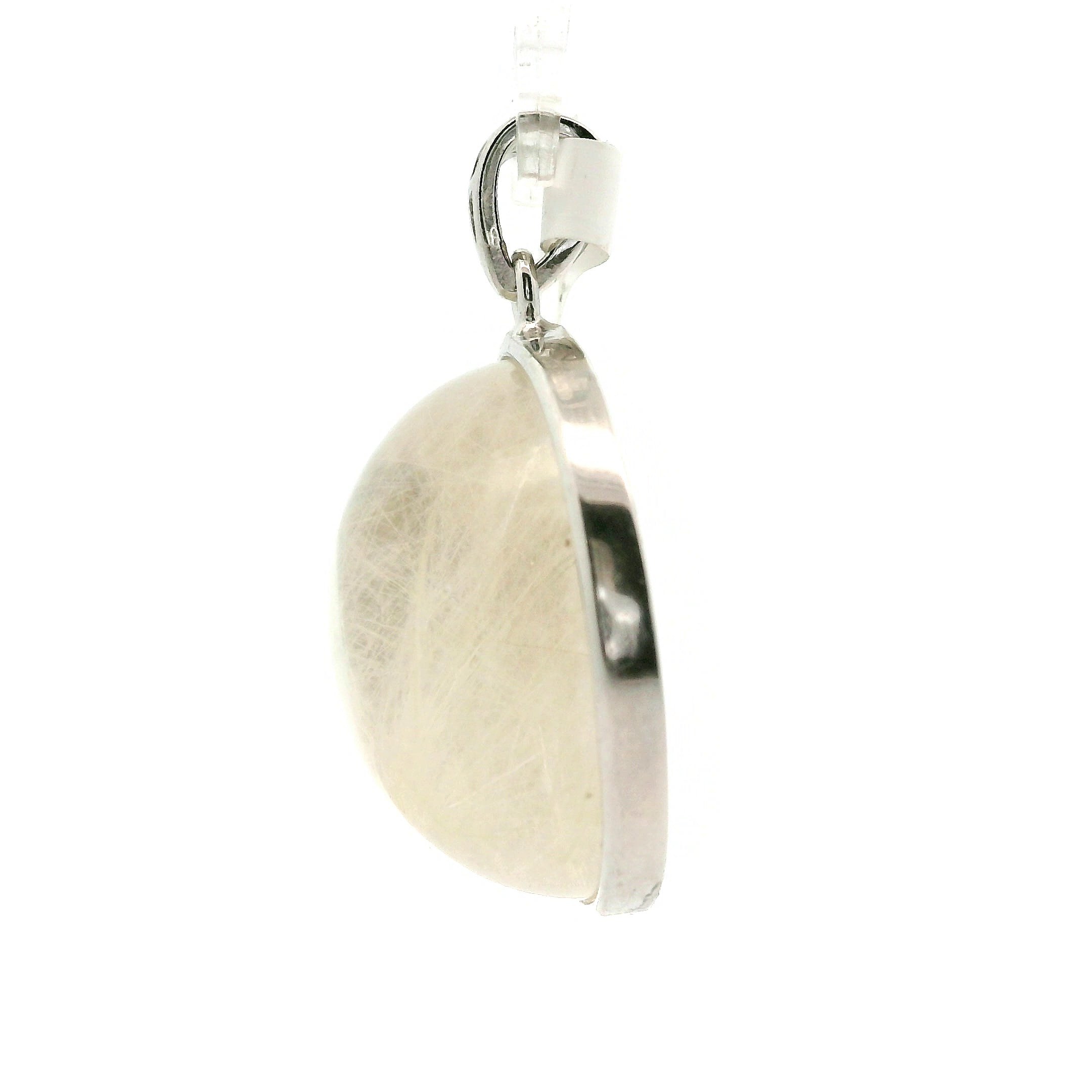 Gold Rutile Pendant .925 Silver for Insight, Meditation & Shamanic Journey