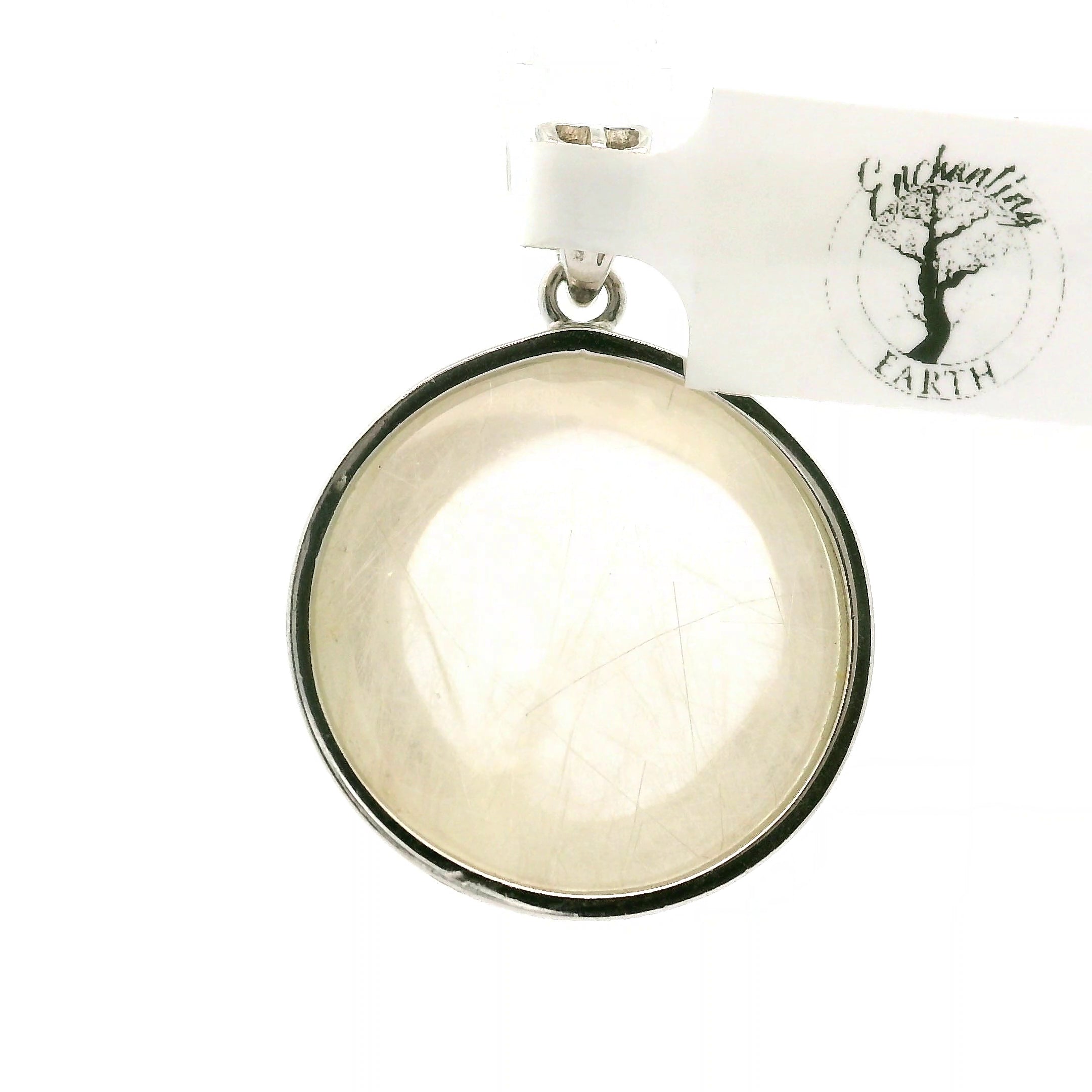 Gold Rutile Pendant .925 Silver for Insight, Meditation & Shamanic Journey