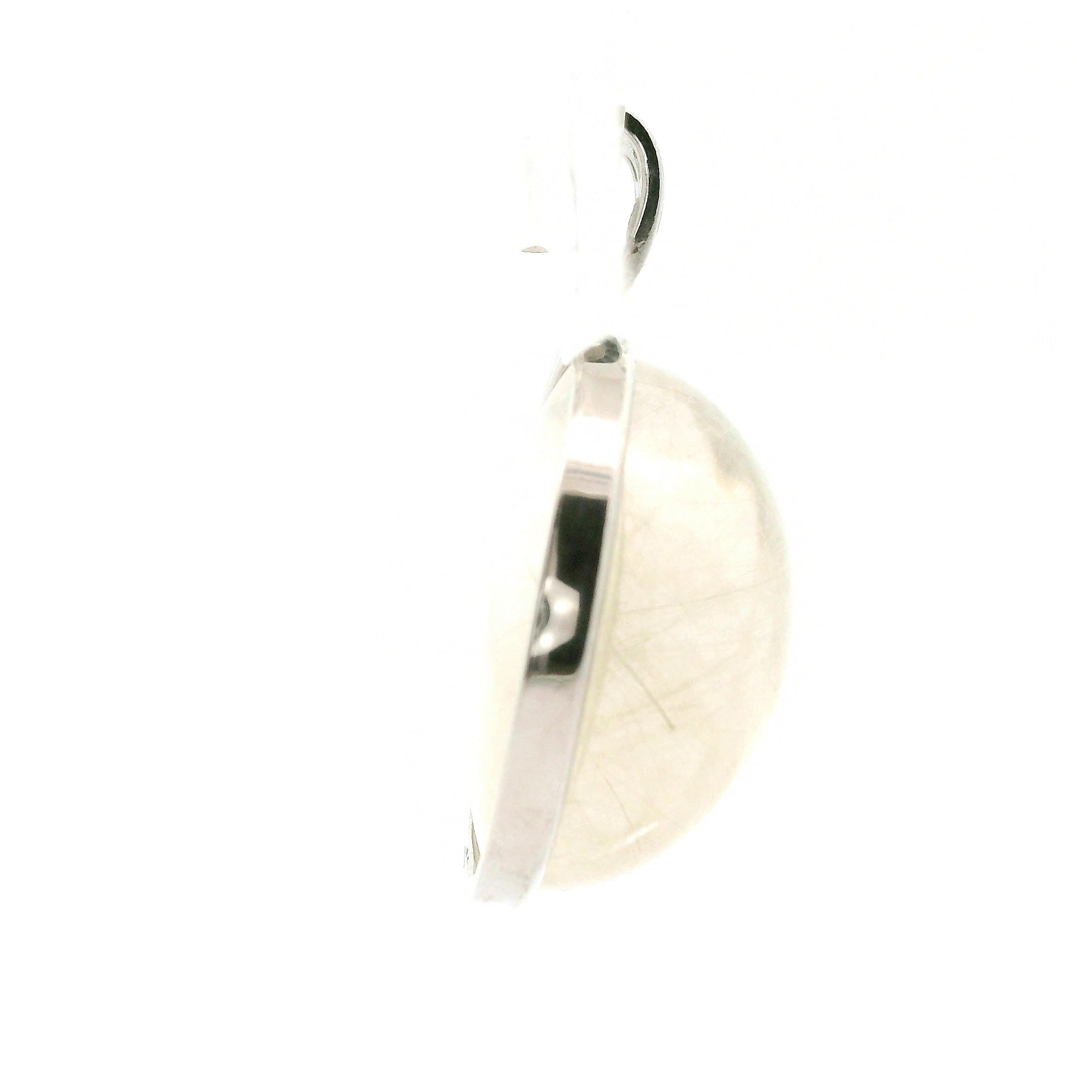 Gold Rutile Pendant .925 Silver for Insight, Meditation & Shamanic Journey