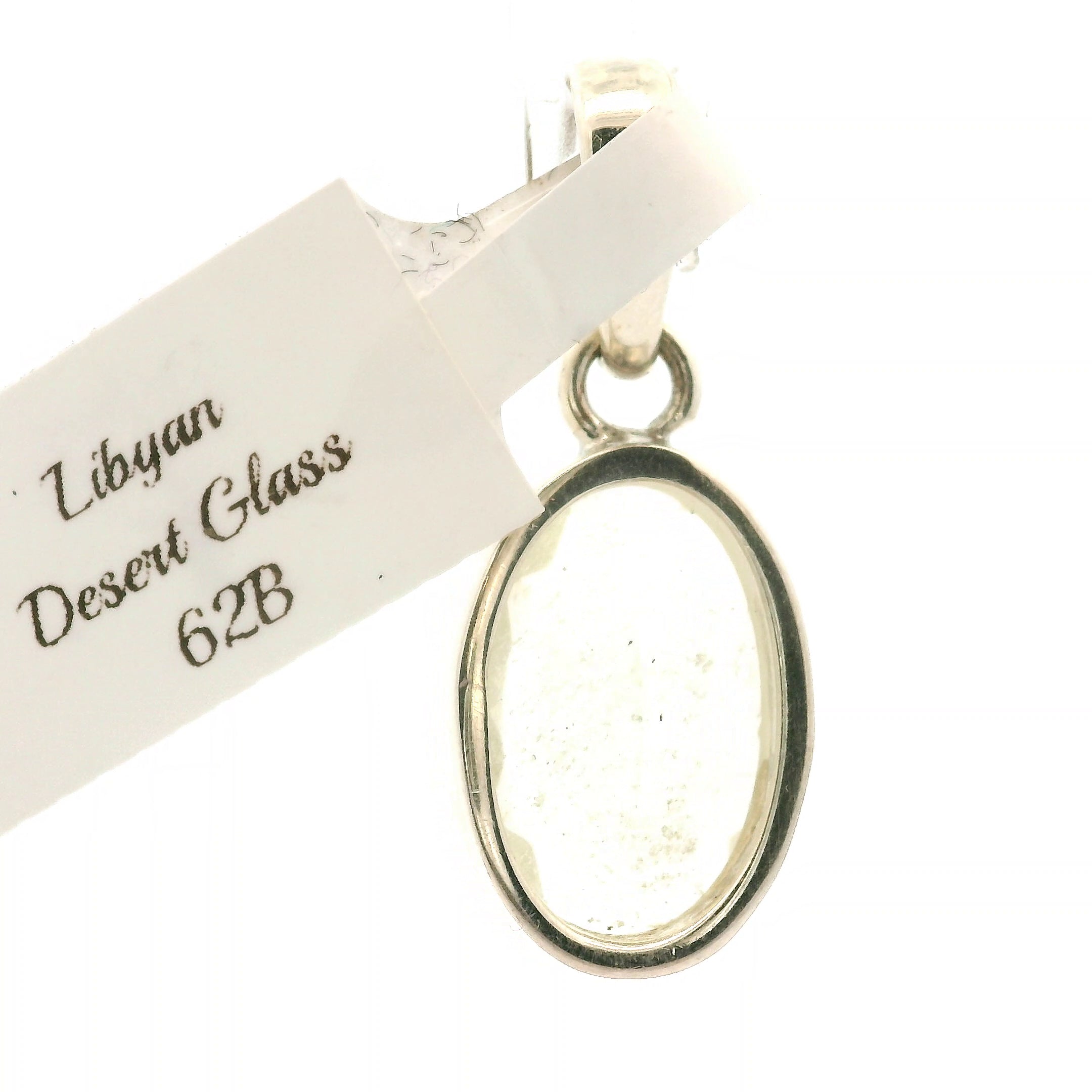 Libyan Desert Glass Bezel Pendant .925 Silver for Confidence, Manifestation and Personal Power