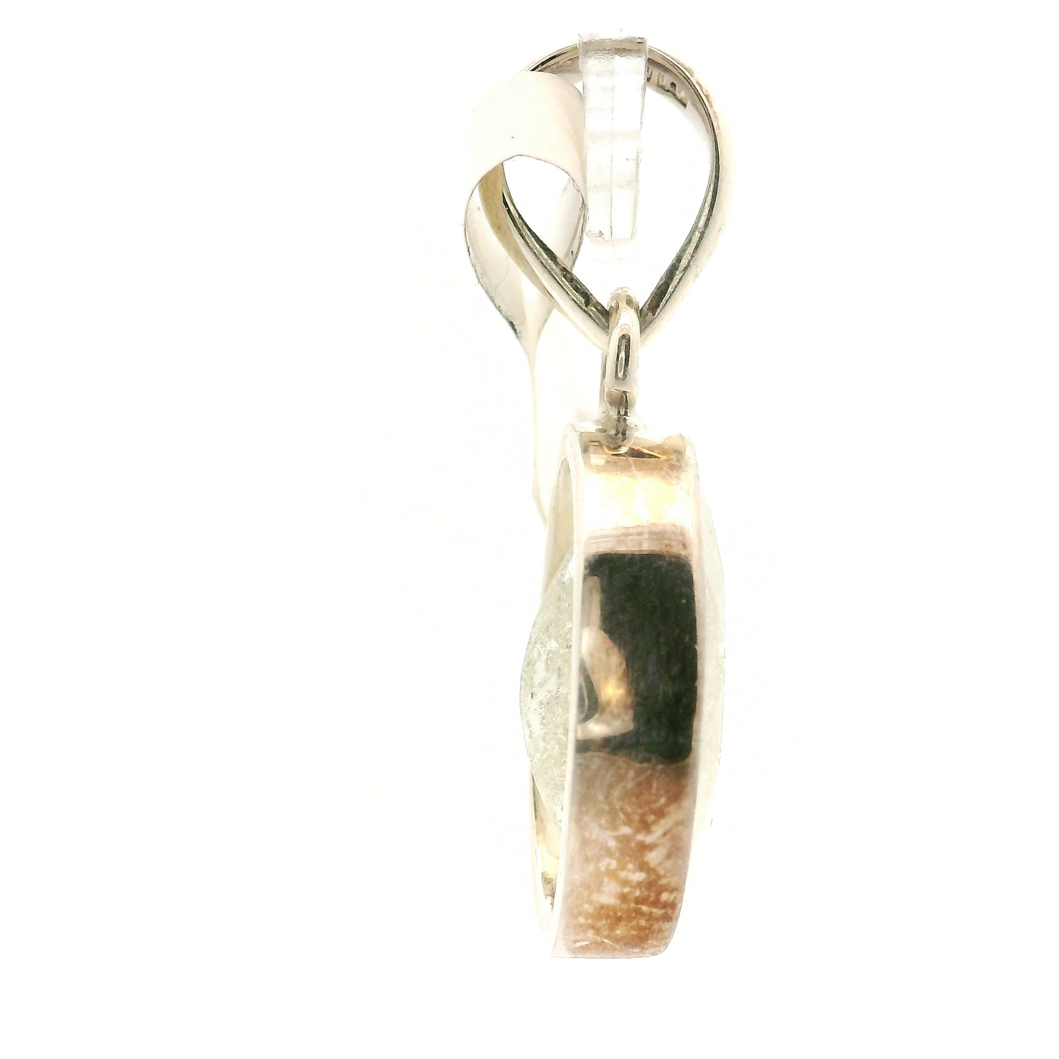 Libyan Desert Glass Bezel Pendant .925 Silver for Confidence, Manifestation and Personal Power