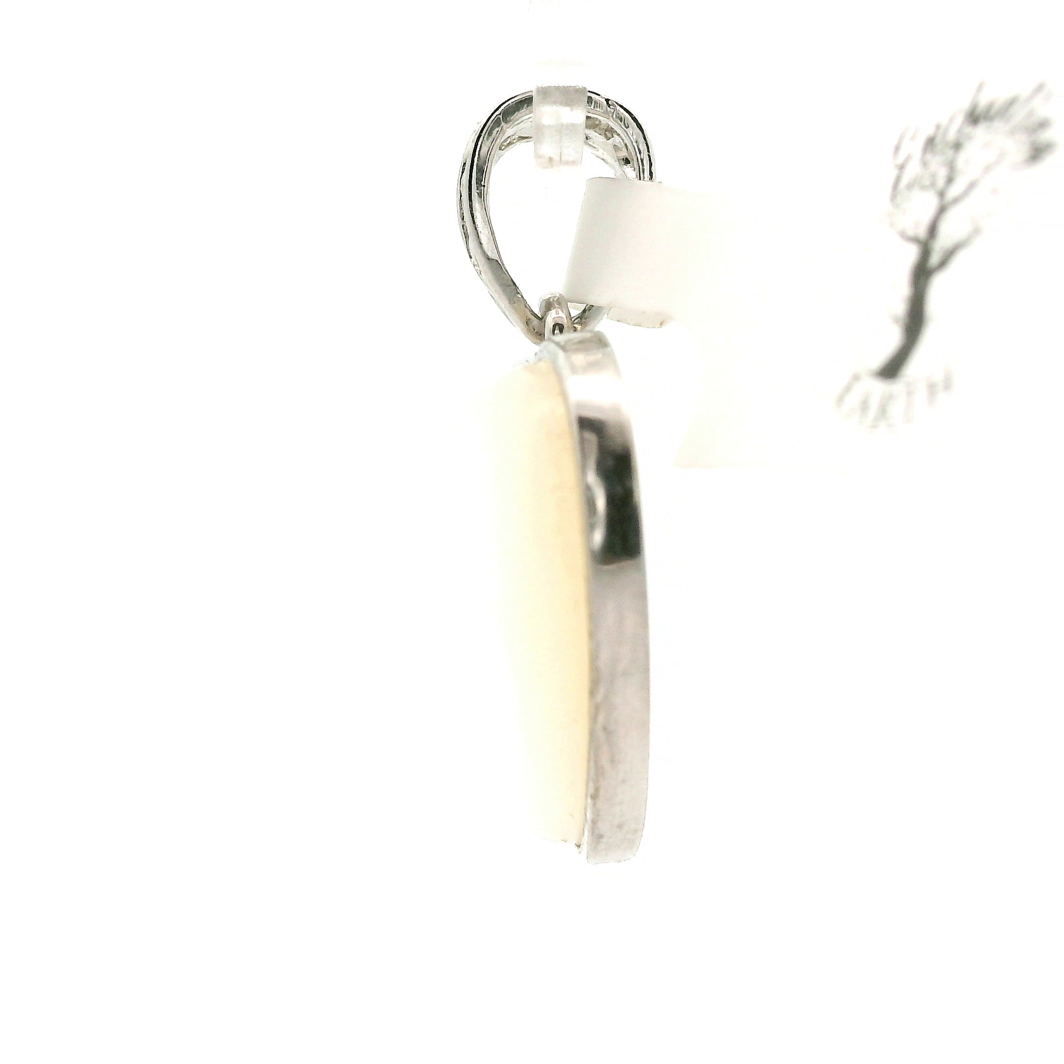 Mother of Pearl Heart Pendant .925 Silver for Embracing your Feminine Power, Memory and Peace of Mind