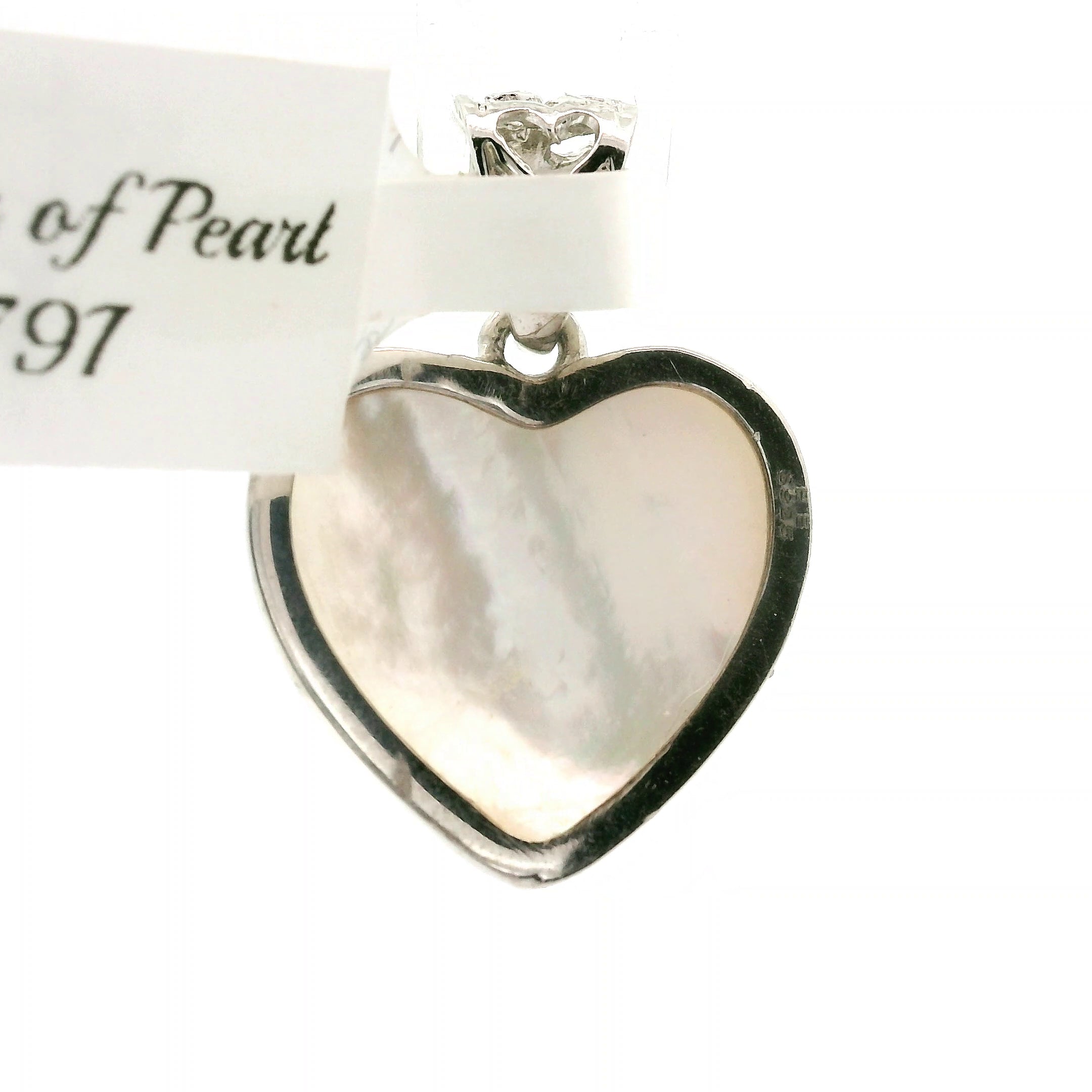Mother of Pearl Heart Pendant .925 Silver for Embracing your Feminine Power, Memory and Peace of Mind