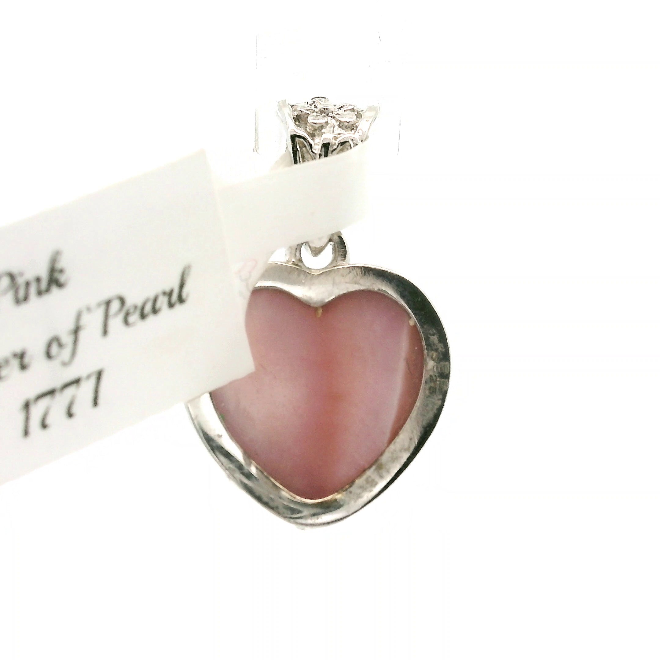 Pink Mother of Pearl Heart Pendant .925 Silver for Embracing your Feminine Power, and Self Acceptance