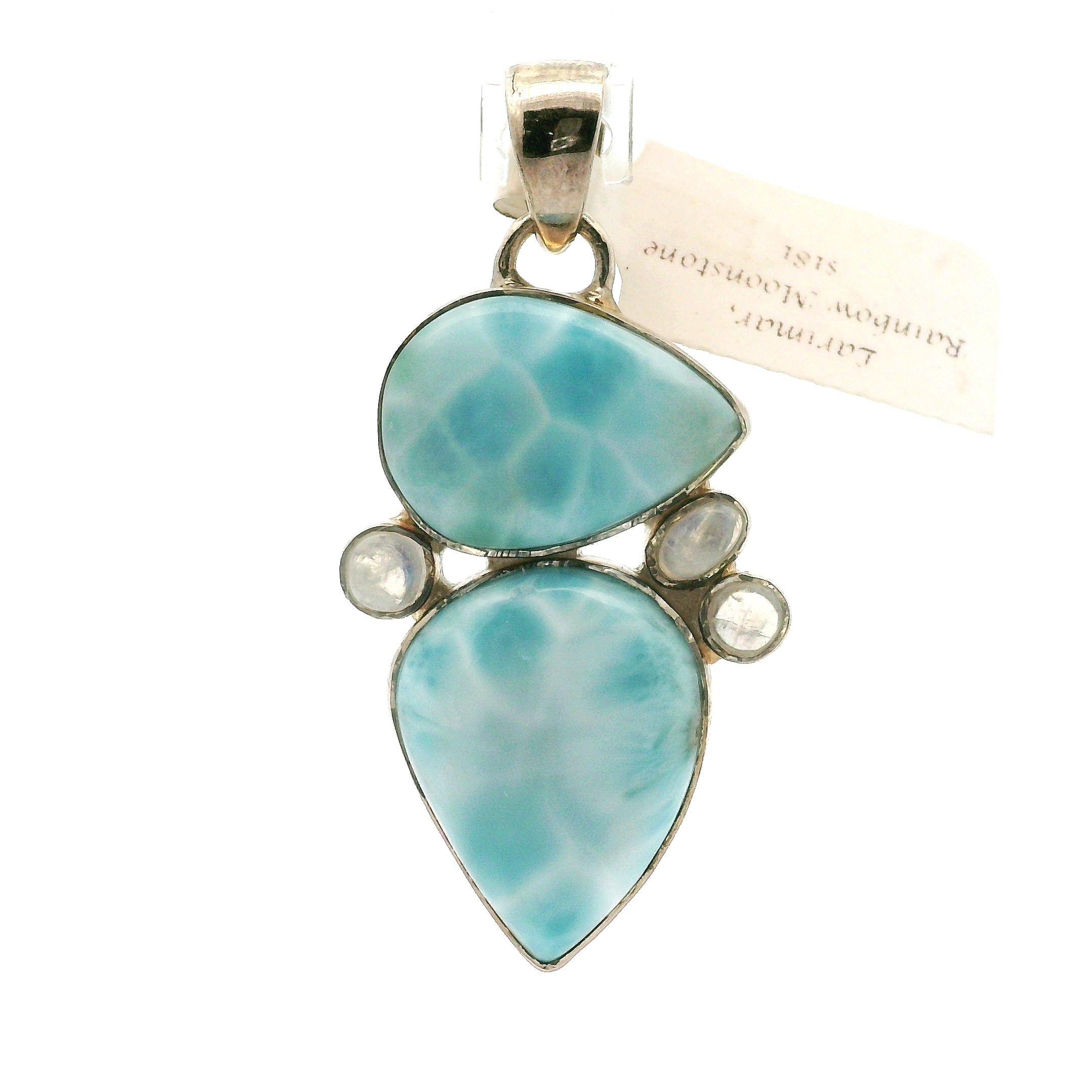 Multi-Stone Larimar Pendants .925 Silver for Channeling, Psychic Abilities and Awakening of your Third Eye Chakra