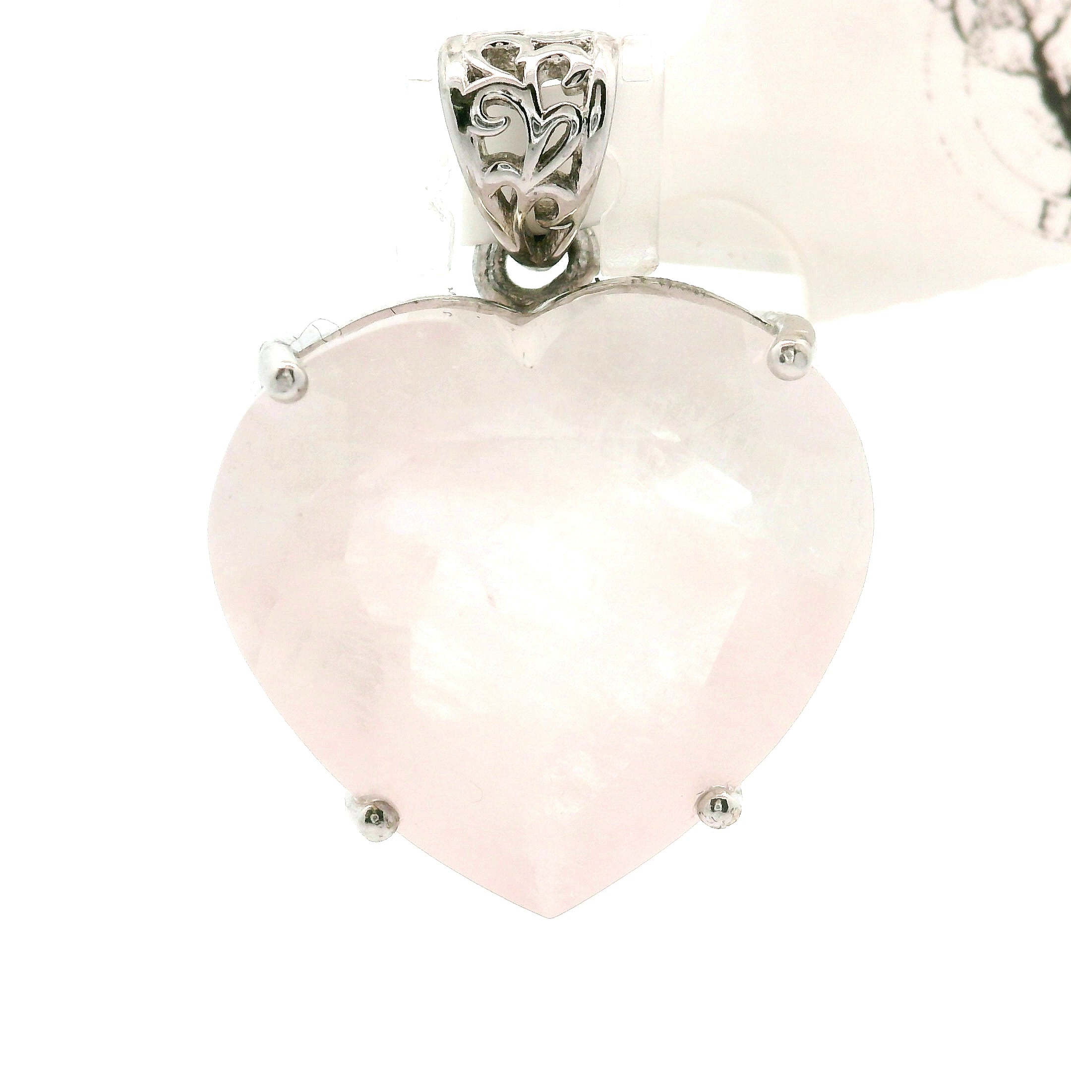 Morganite Pendant .925 Silver for Abundance of Joy and Love
