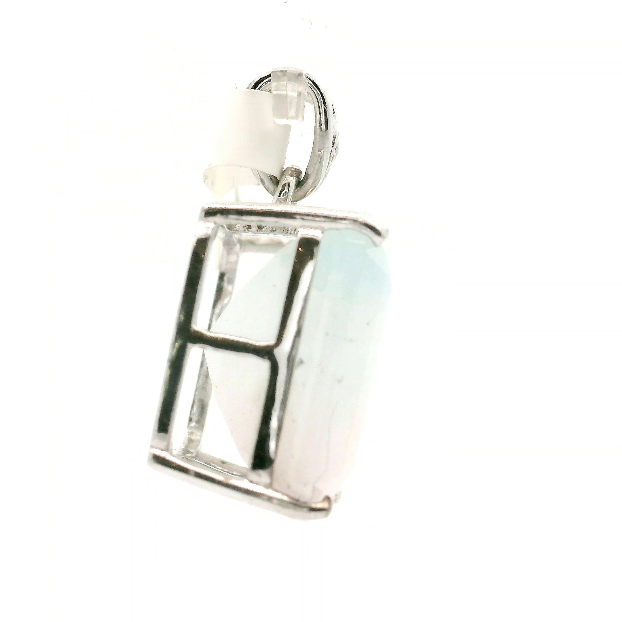 Morganite & Aquamarine Pendant .925 Silver for Abundance of Joy and Love