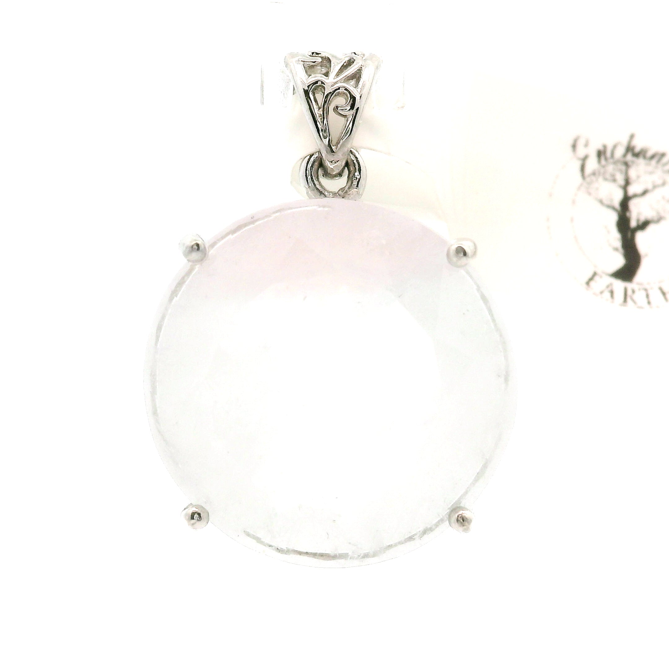 Morganite & Aquamarine Pendant .925 Silver for Abundance of Joy and Love