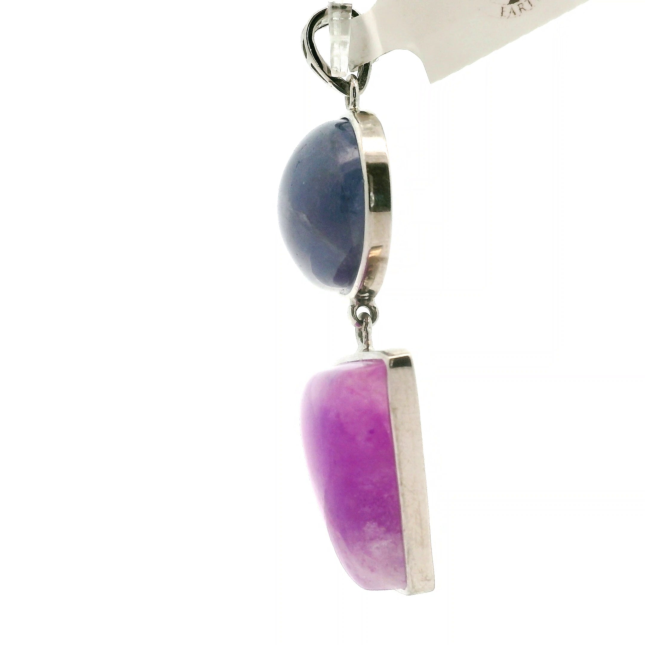 Tanzanite x Sugilite Pendant .925 Silver for Spiritual Evolution, Powerful Healing and Divine Connection