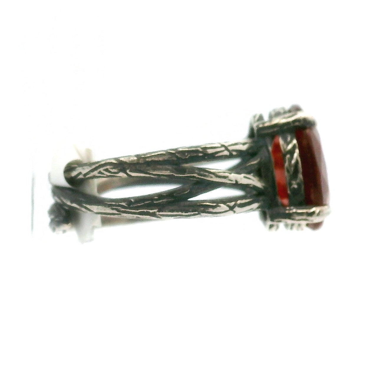 Orange Kyanite Bad Witch Cuff Ring .925 Silver for Meditation and Energetic Cleansing