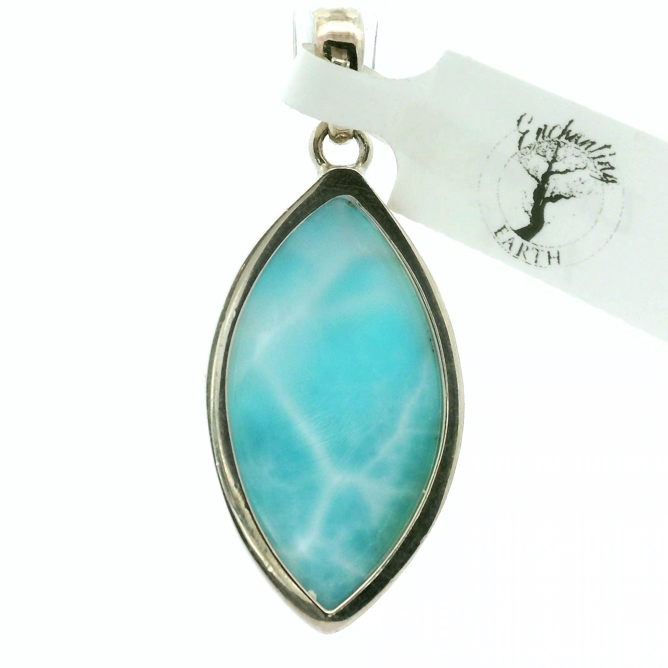 Larimar Pendants .925 Silver for Channeling, Psychic Abilities and Awakening of your Third Eye Chakra