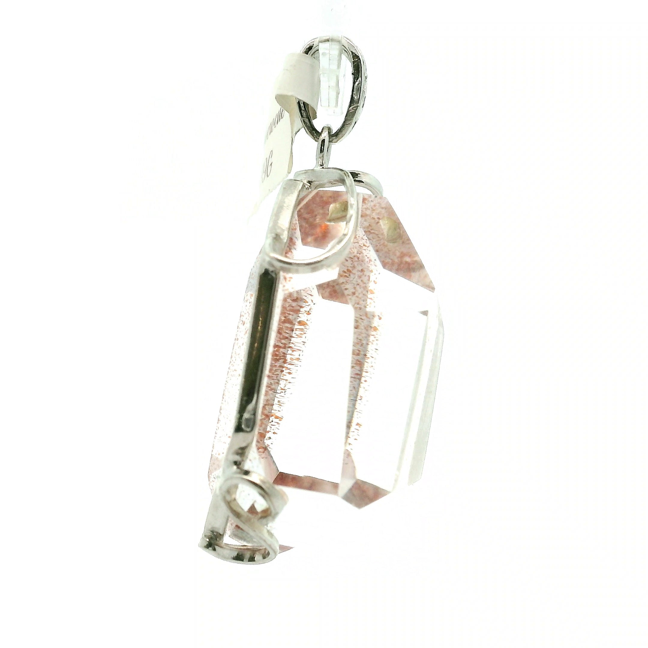 Lepidocrocite in Quartz Pendant .925 Silver for Harmonizing Relationships and Emotional Healing