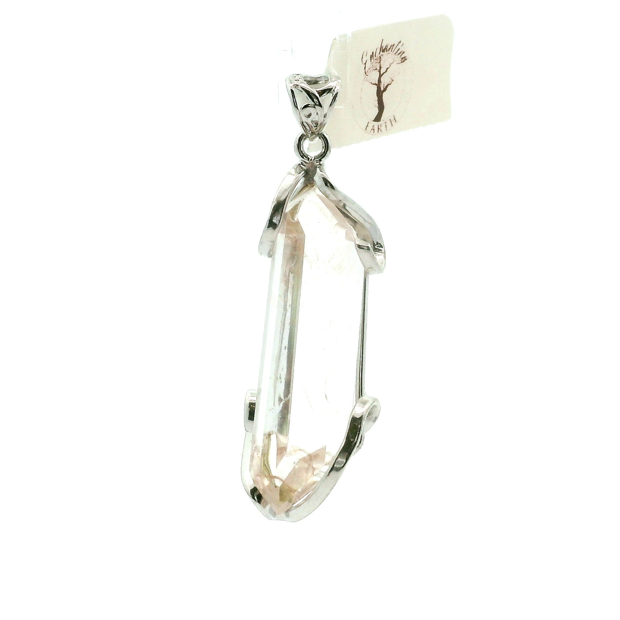 Red Rutile in Quartz Pendant 925 Silver for Manifestation, Life Force Energy and Renewal