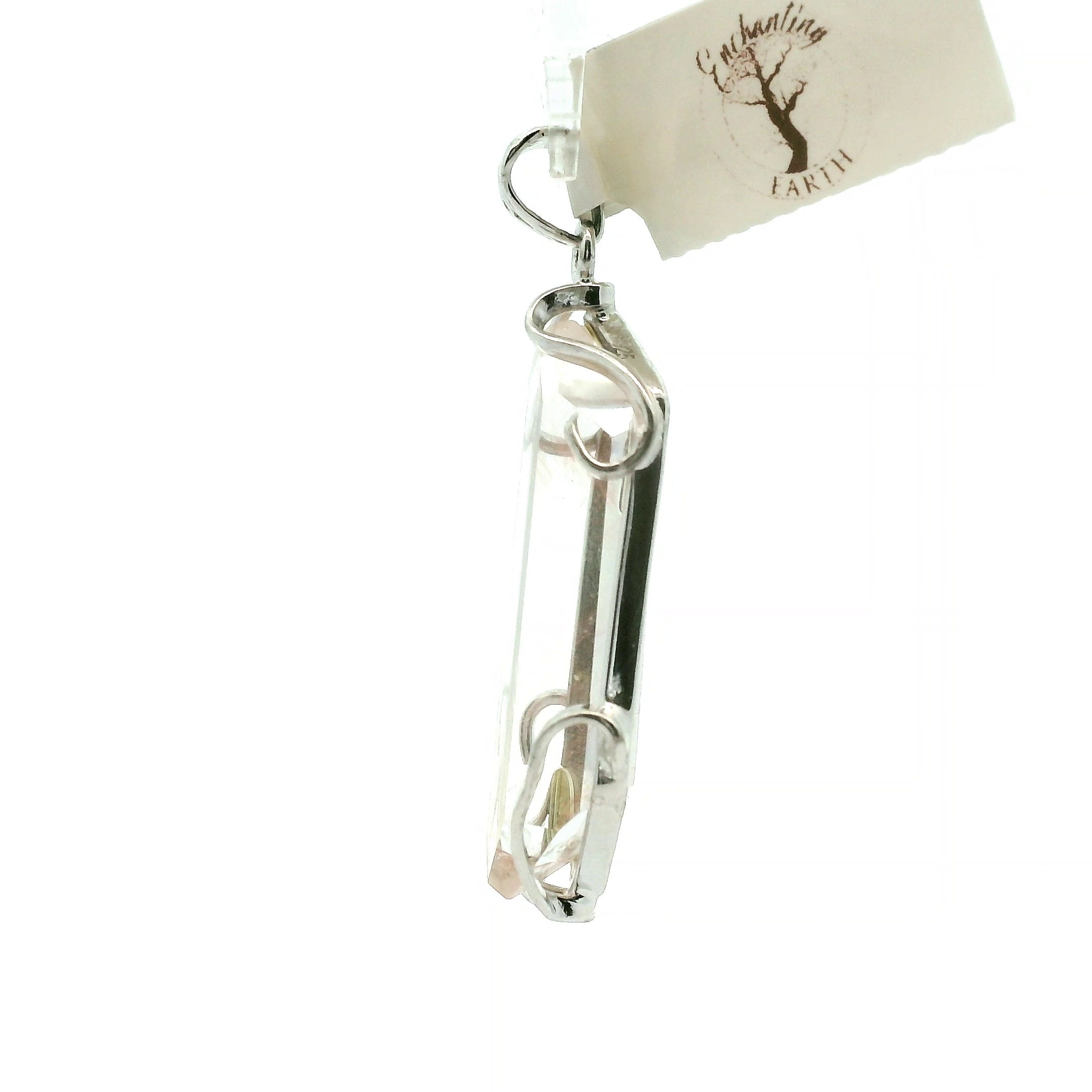 Red Rutile in Quartz Pendant 925 Silver for Manifestation, Life Force Energy and Renewal